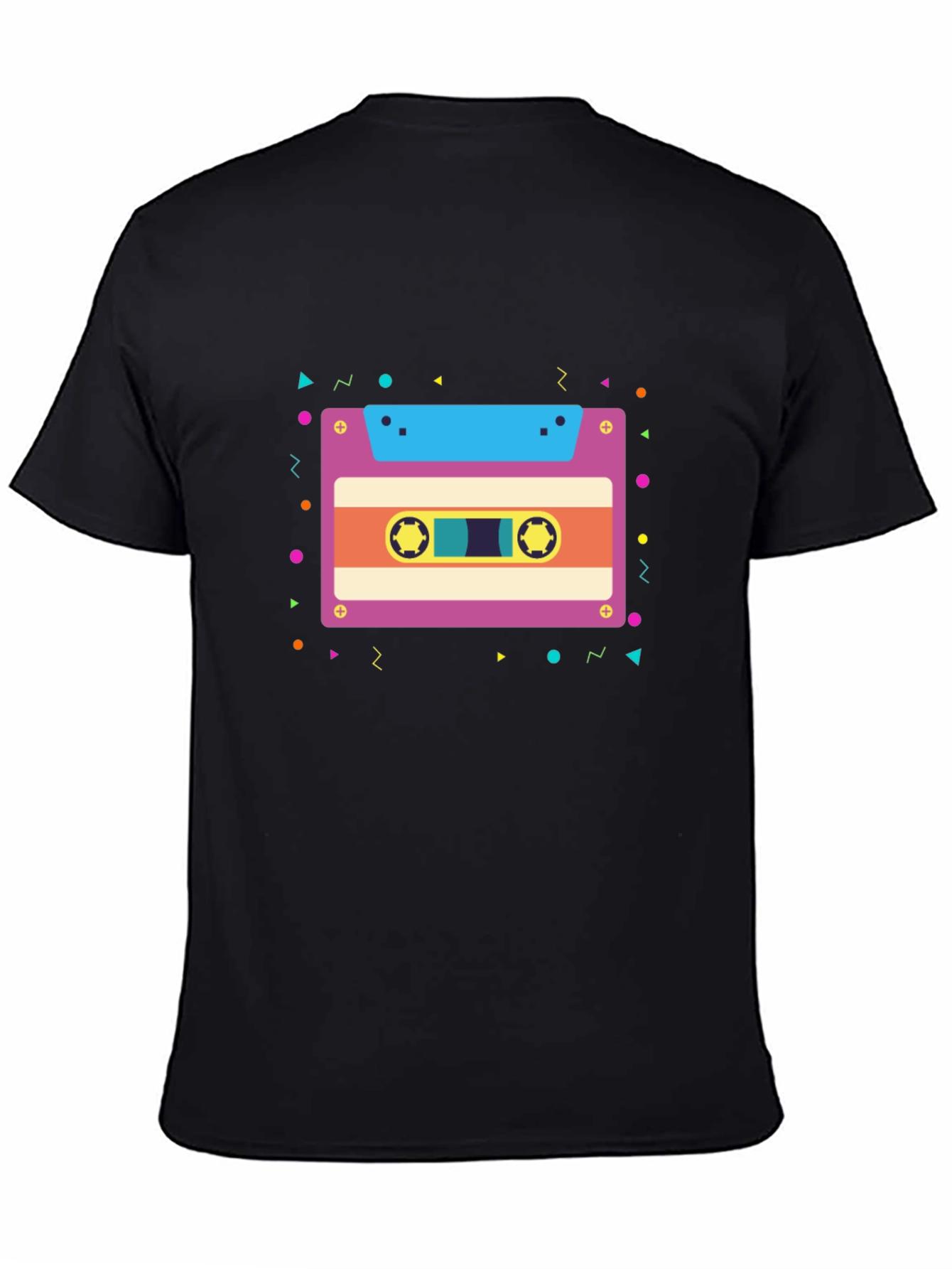 Black Retro Cassette Tape Graphic Tee view 4