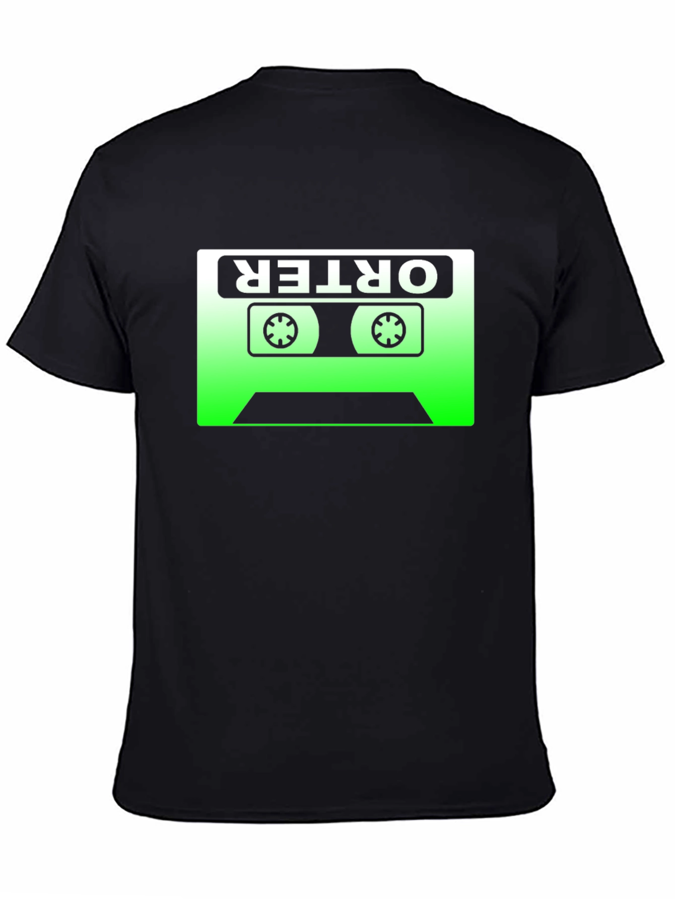 Black Retro Cassette Tape T-Shirt - Vintage Music Lover Tee view 4