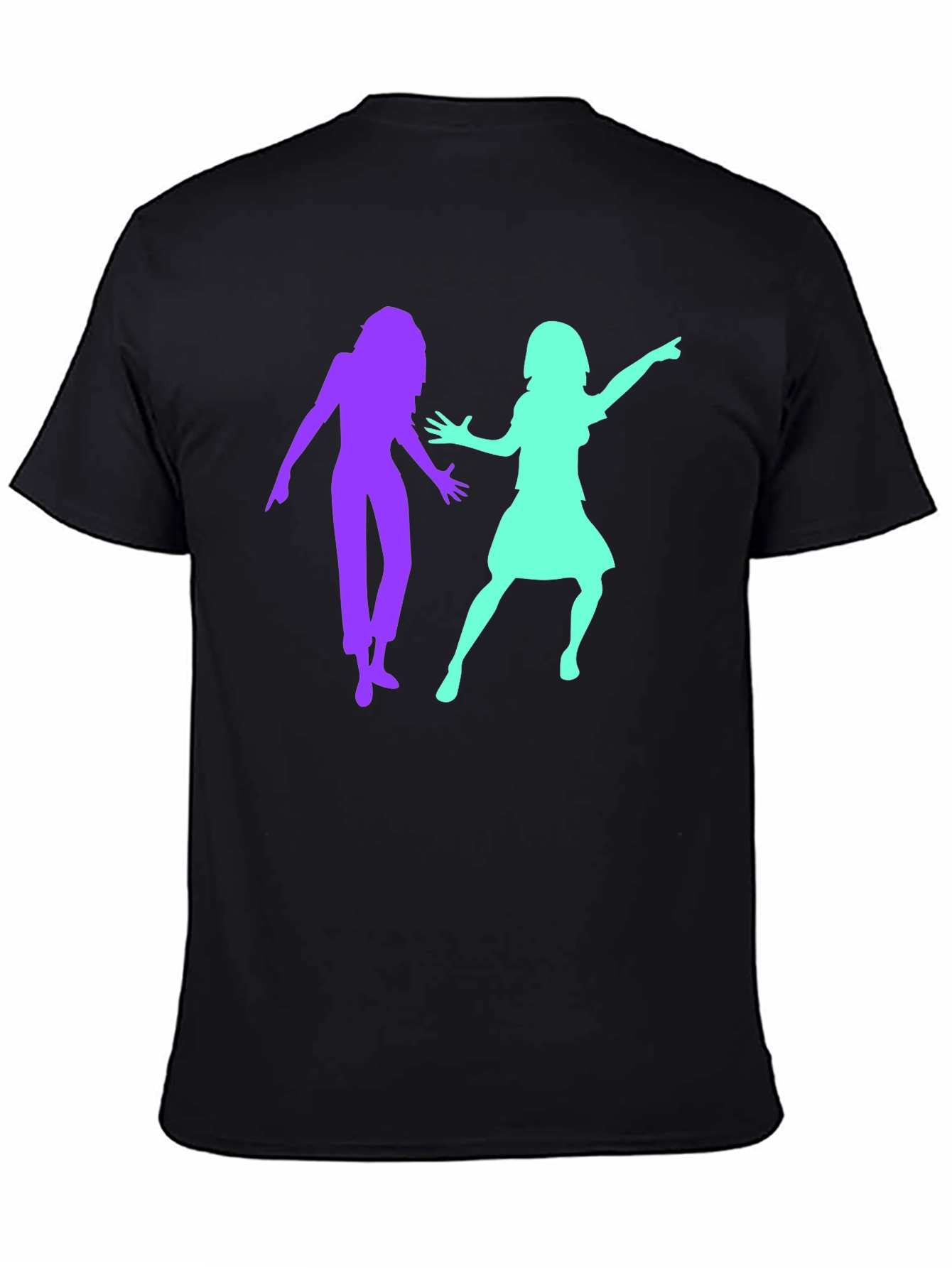 Black Funky Silhouette Graphic Tee - Black view 4