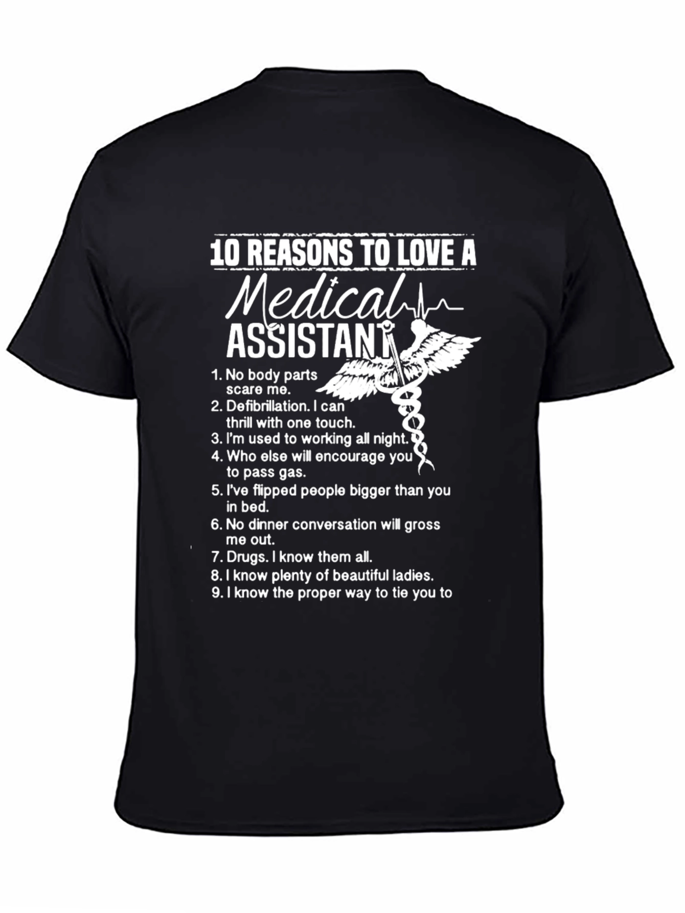 Black Medical Assistant Reasons To Love Black T-Shirt view 4