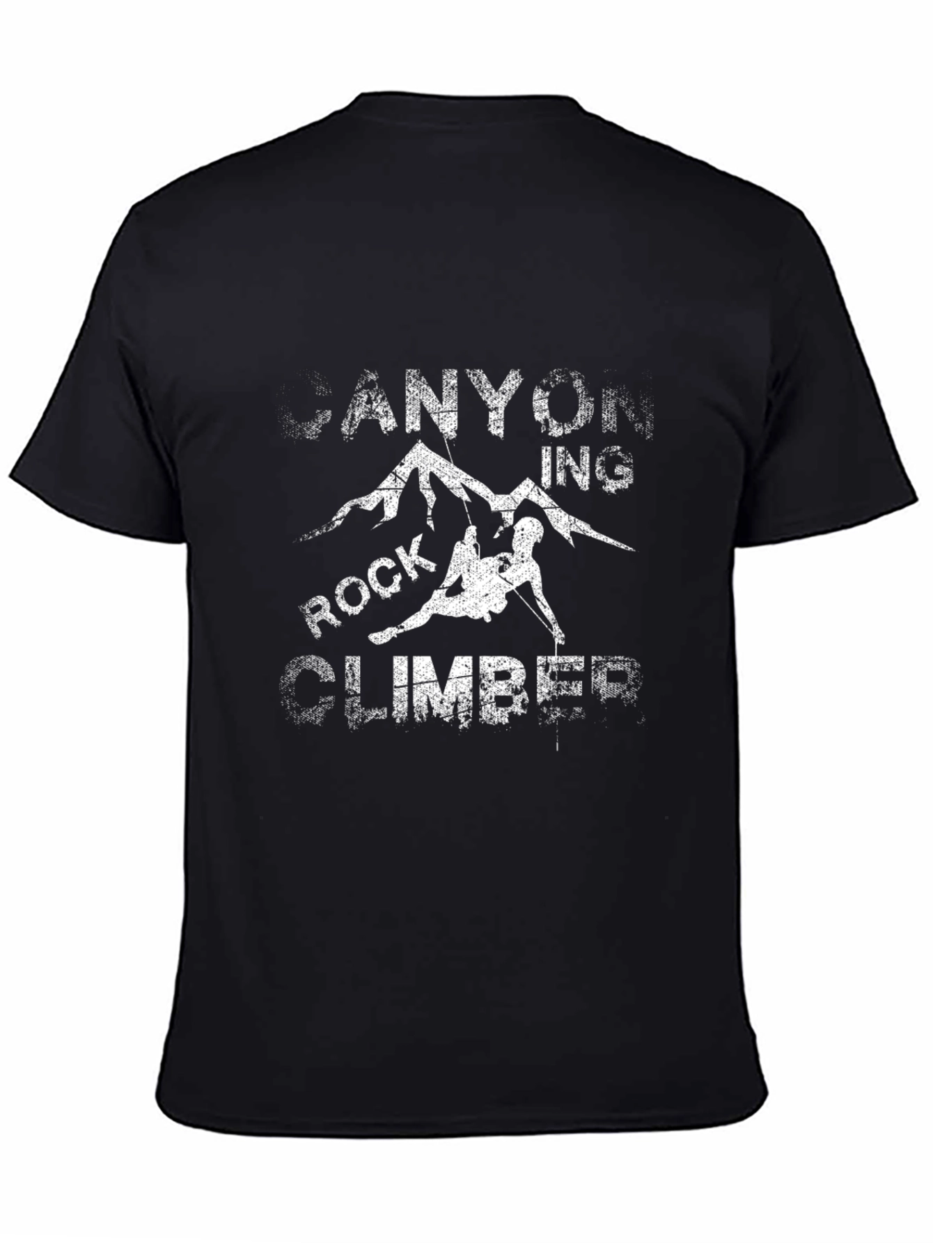 Black Rock Climbing Canyon T-Shirt Black Cotton Casual view 4