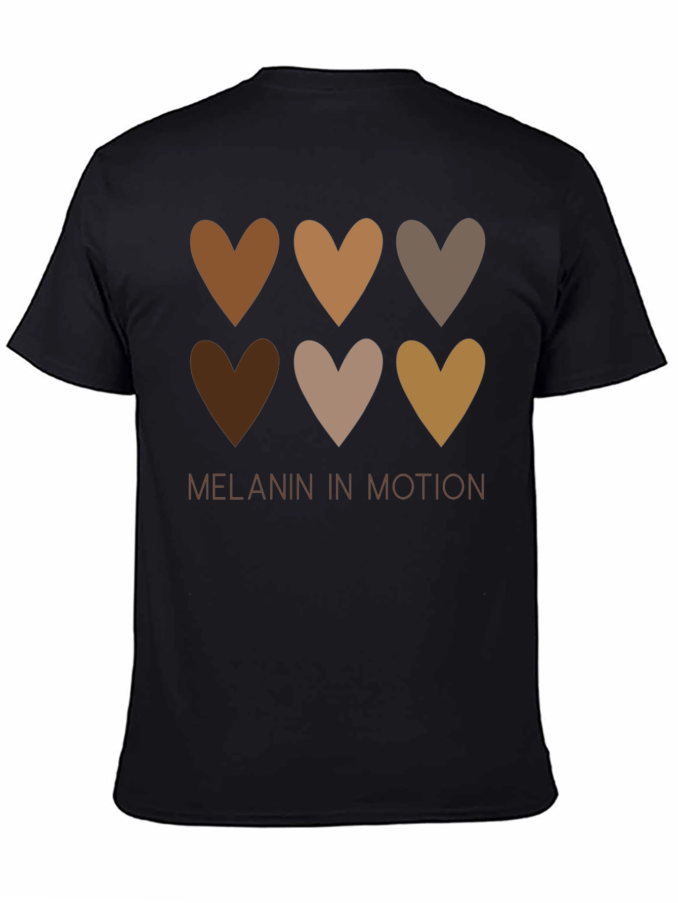 Black Melanin in Motion Graphic Tee - Black view 4