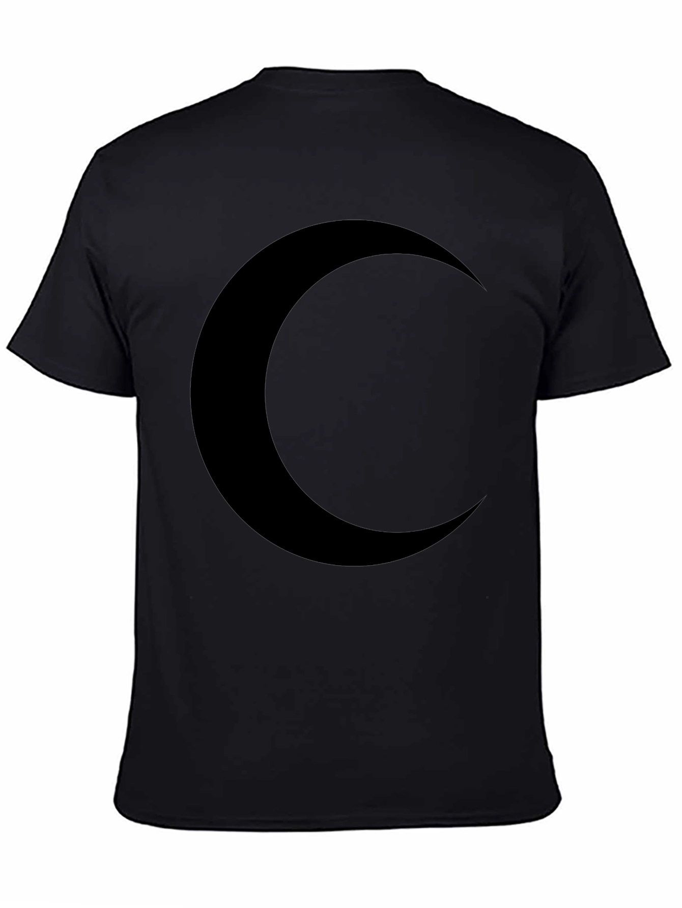 Black Crescent Moon Black T-Shirt - Stylish & Comfortable view 4
