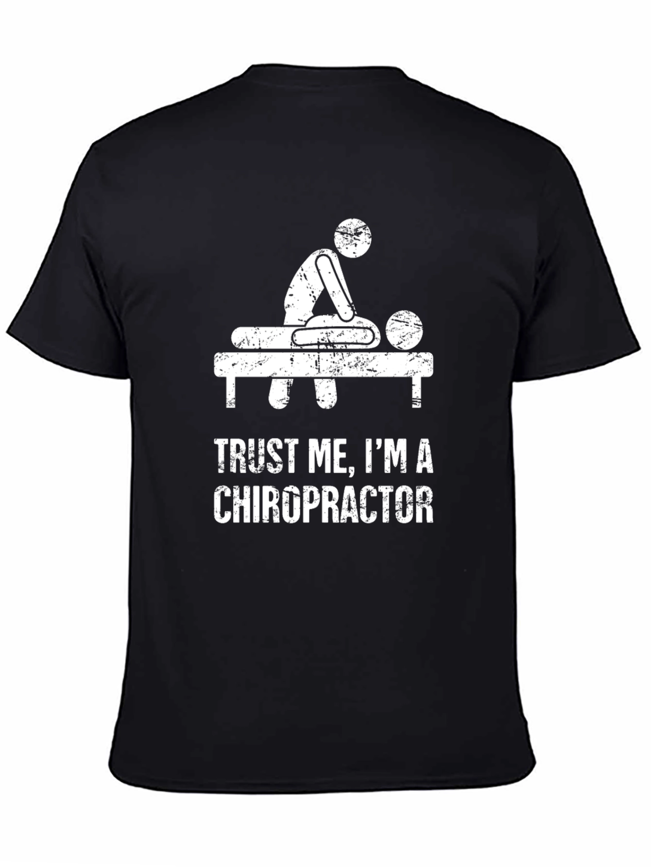 Black Chiropractor T-Shirt - Trust Me Funny Tee view 4