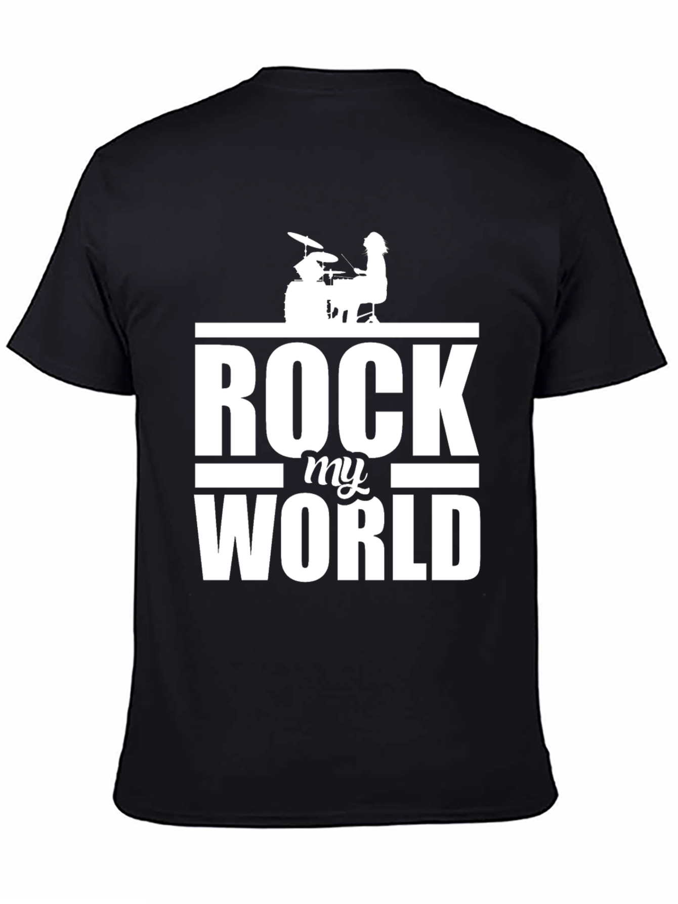 Black Rock My World Graphic Tee - Music Lover T-Shirt view 4