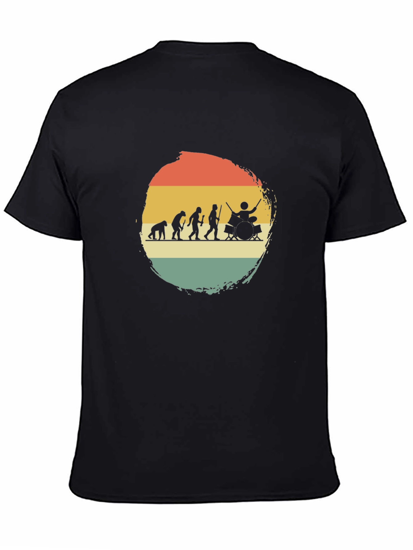 Black Drummer Evolution Black T-Shirt view 4