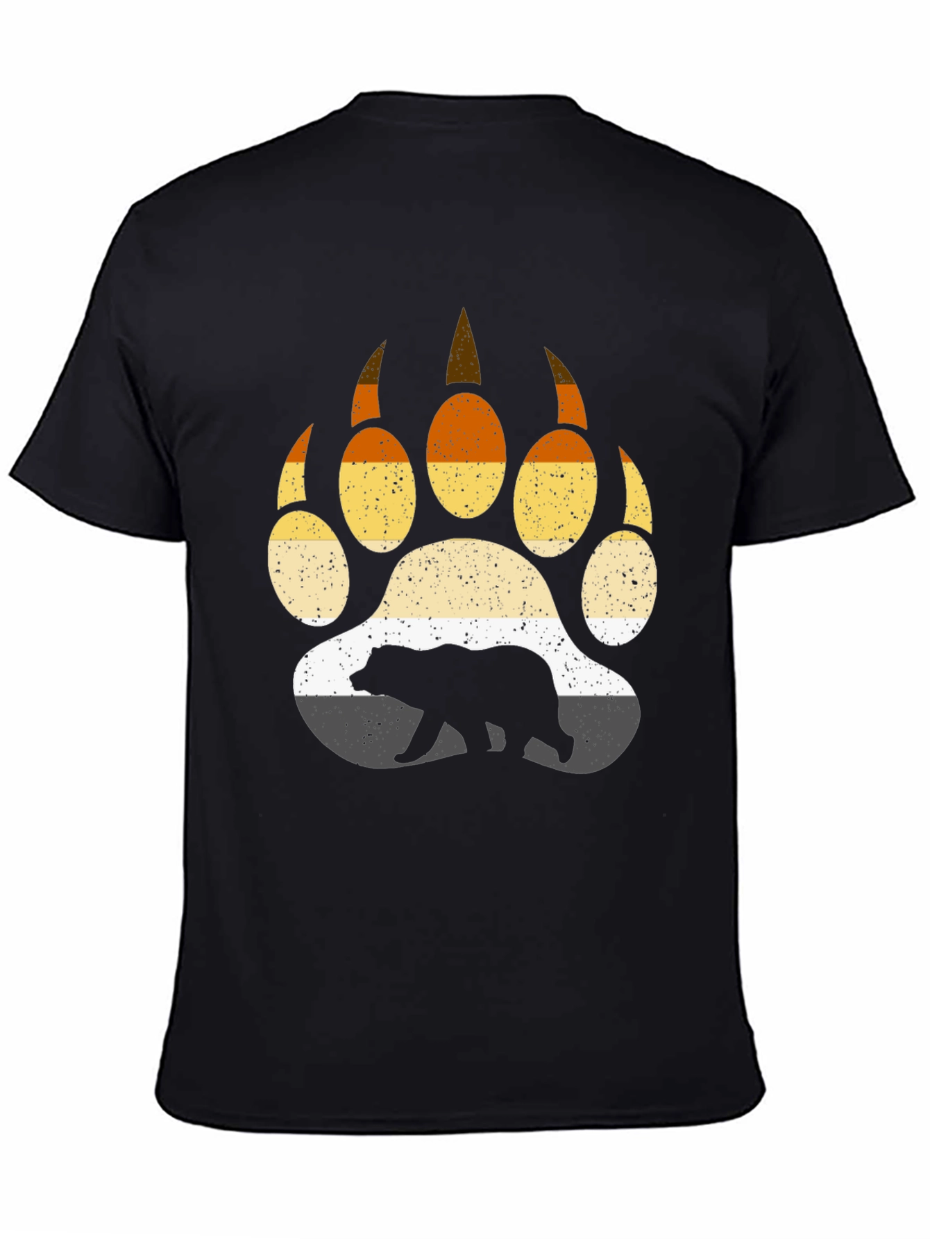 Black Bear Pride Paw Print T-Shirt view 4