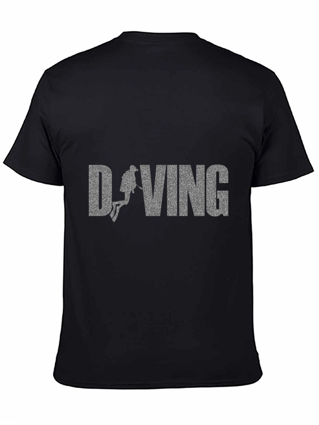 Black Diving Graphic T-Shirt - Black view 4