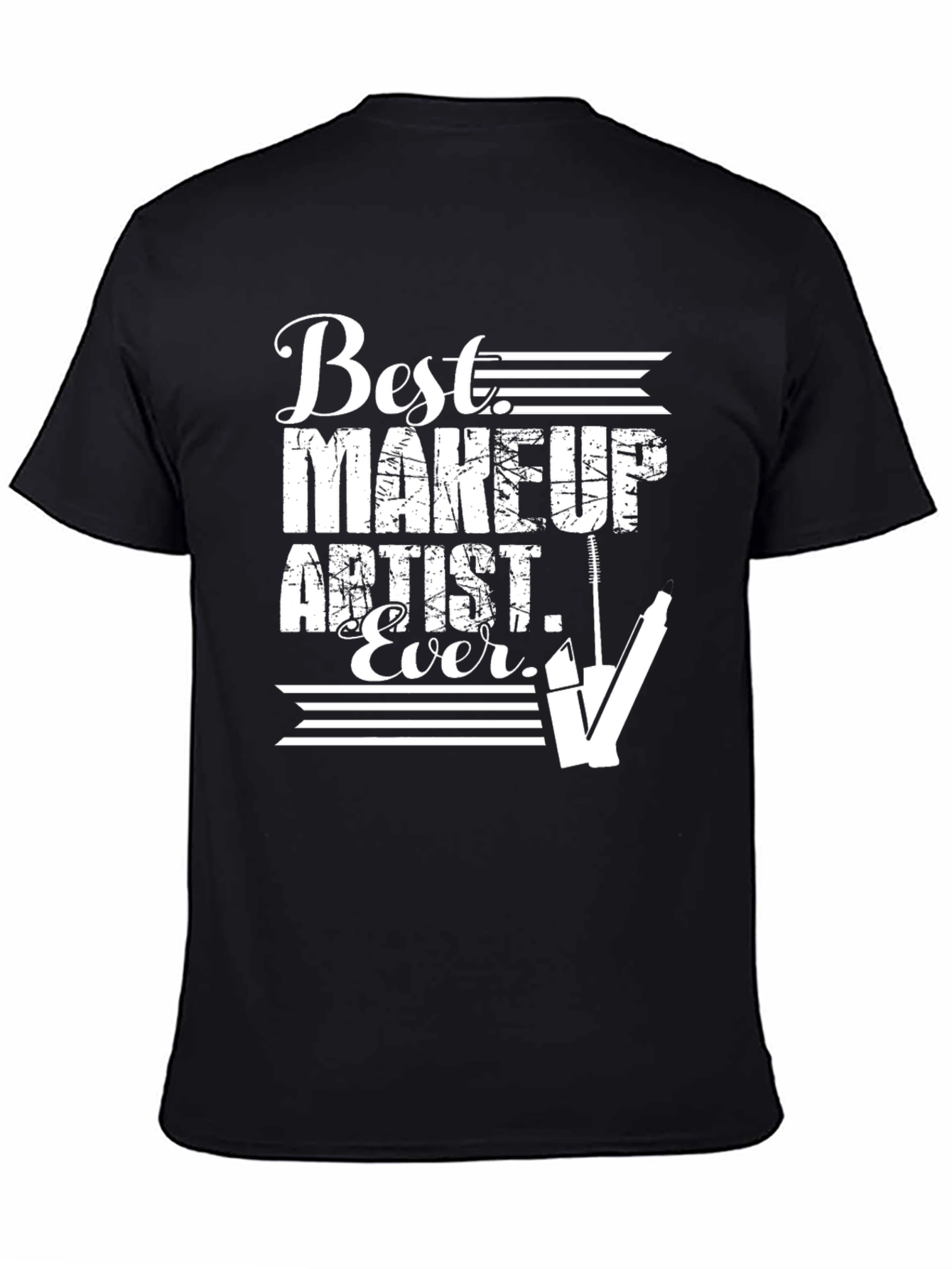 Black Best Makeup Artist Ever T-Shirt, Unisex Tee view 4