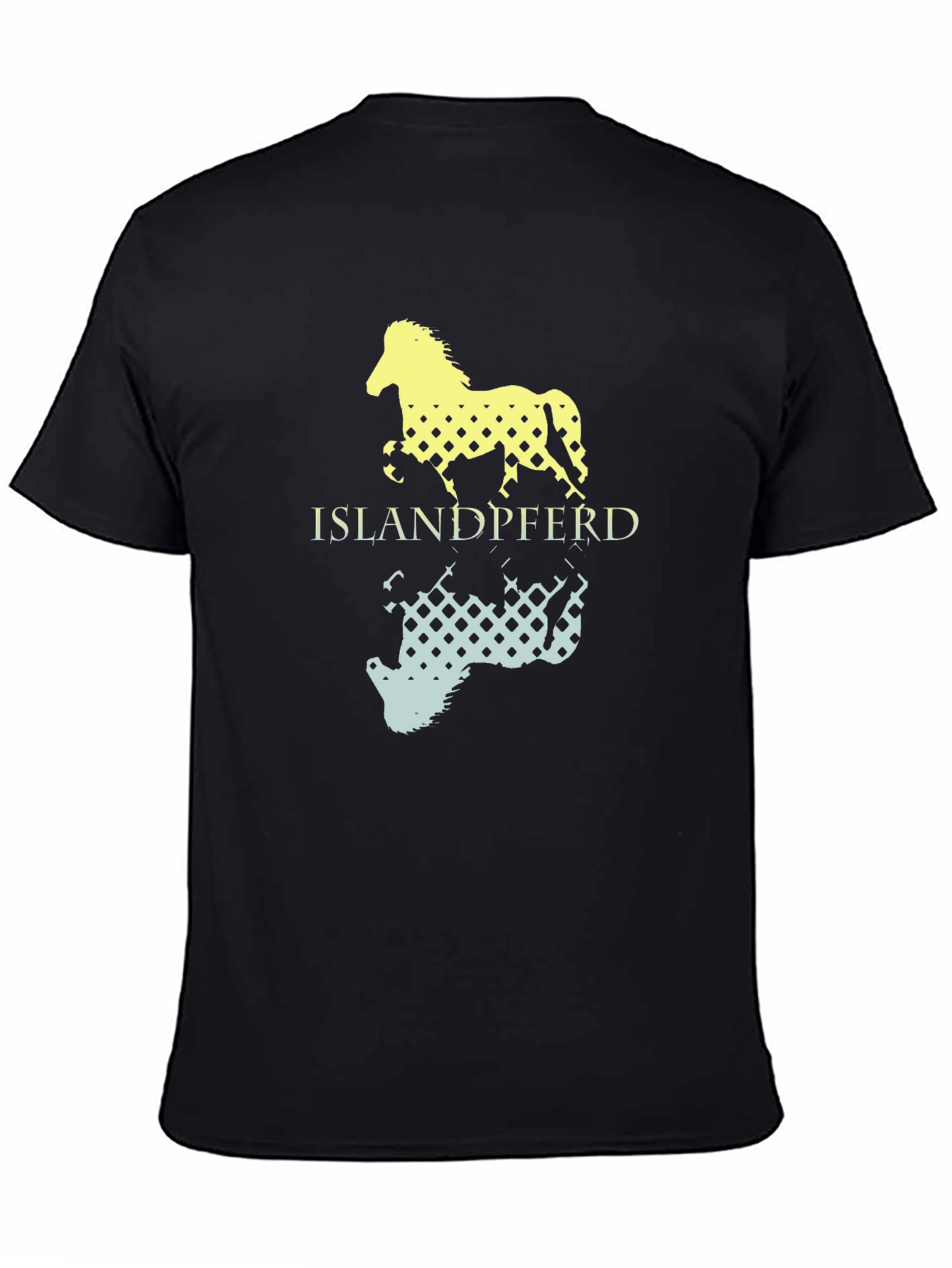 Black Islandpferd Horse Graphic Tee - Black view 4