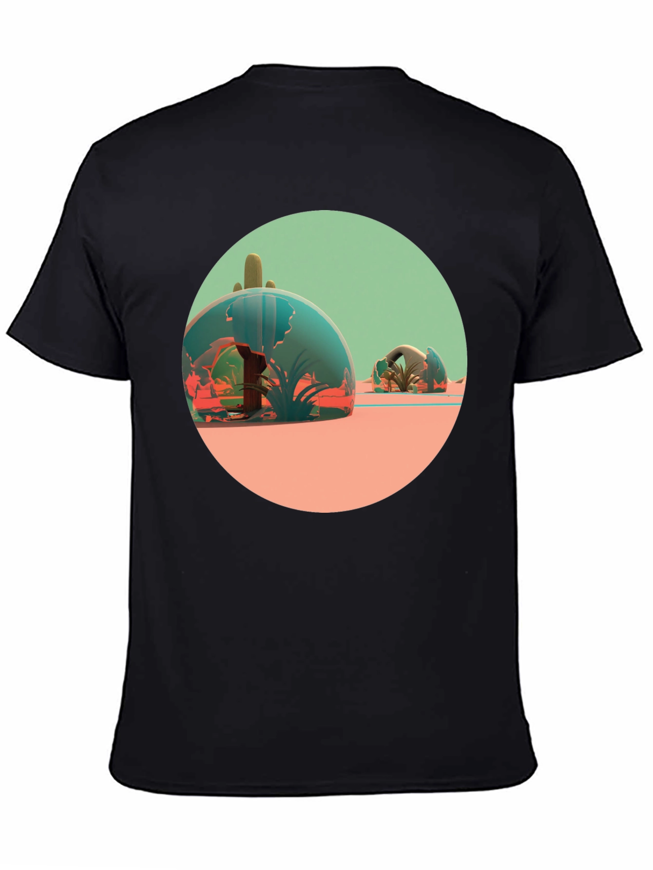 Black Desert Terrarium Graphic Tee - Black Cotton Blend view 4