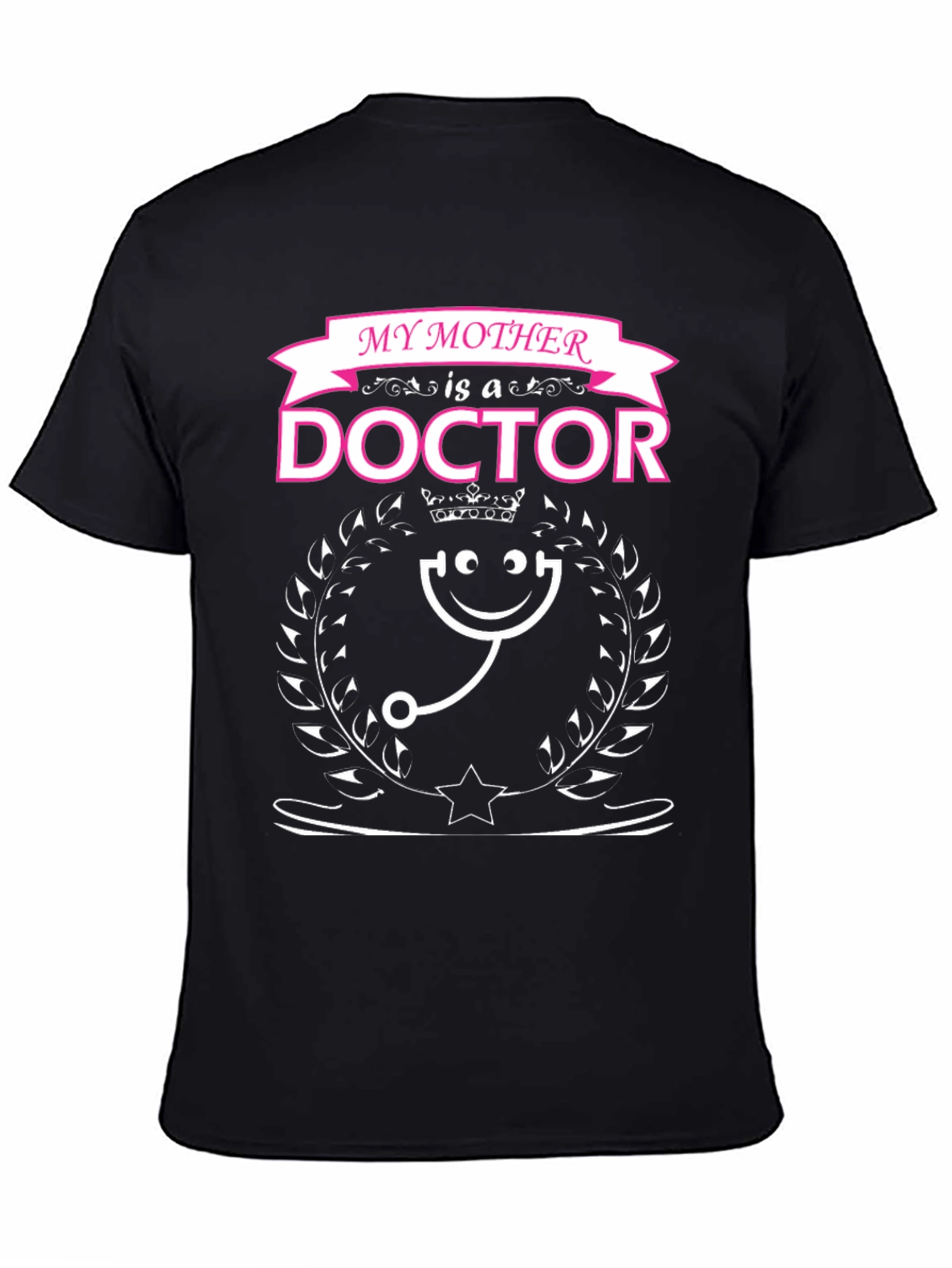 Black My Mother is a Doctor T-Shirt view 4