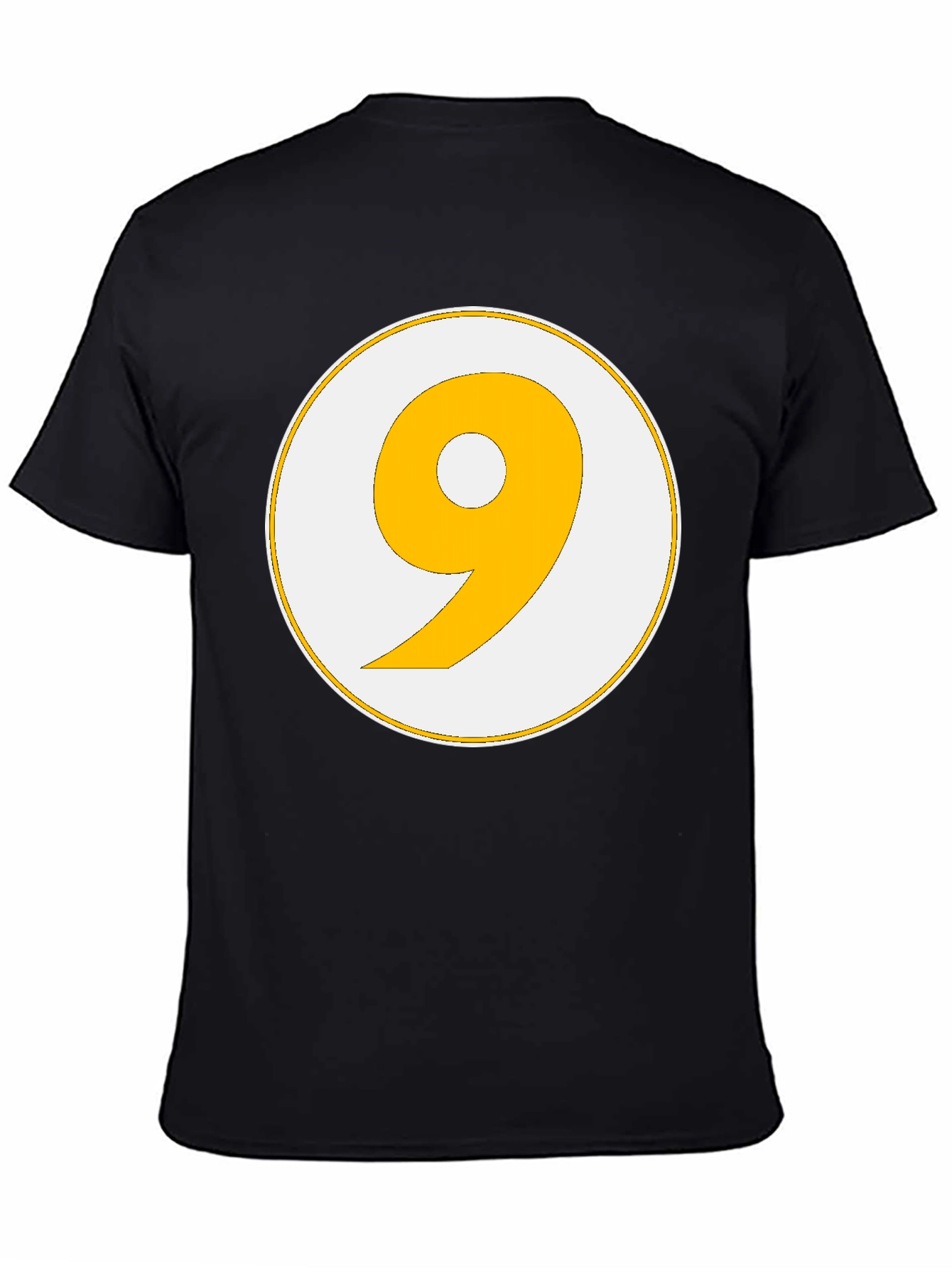 Black Nine Ball Graphic Tee - Black Cotton Blend view 4
