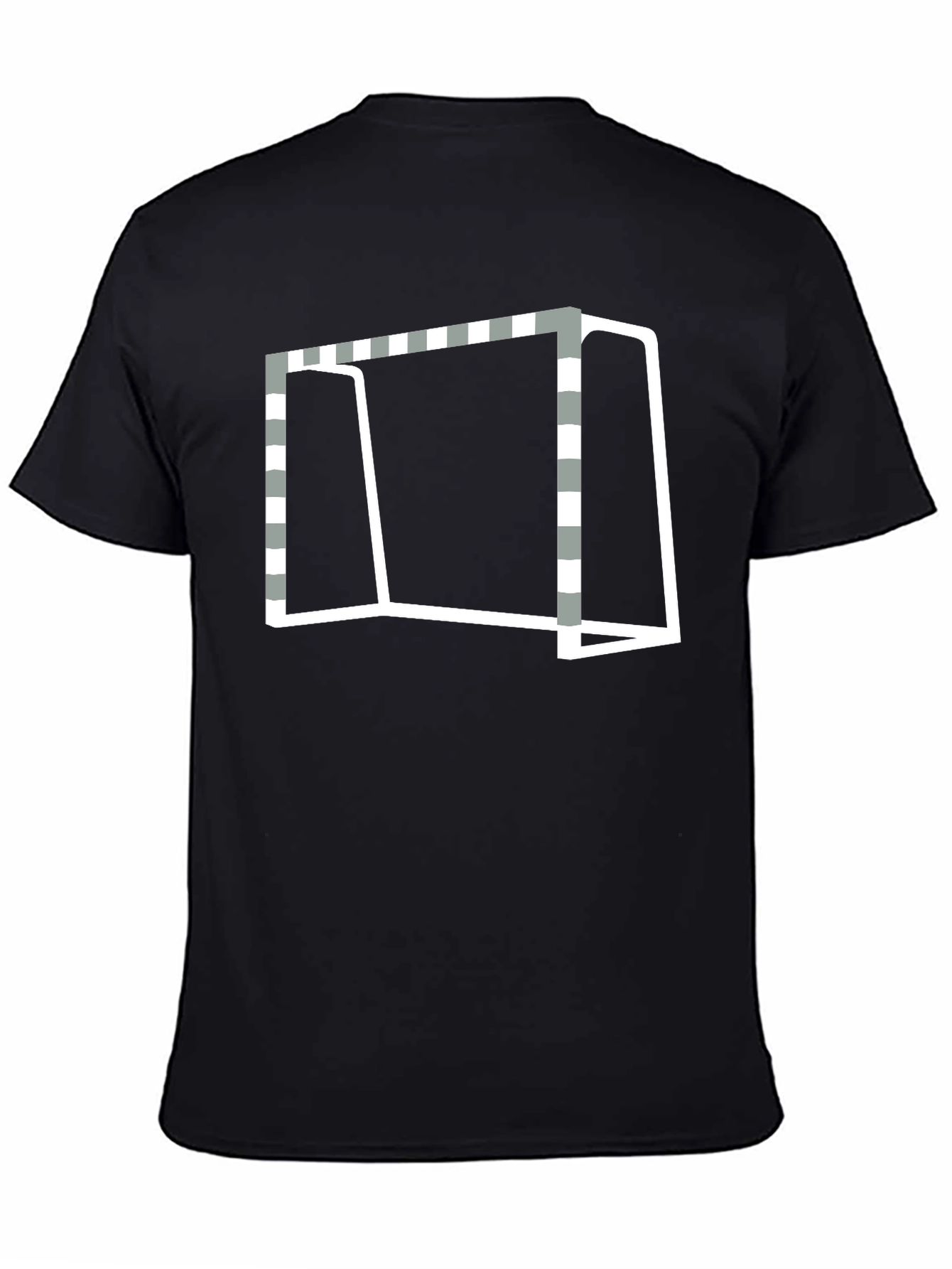Black Goal Graphic Tee - Black Cotton Blend T-Shirt view 4