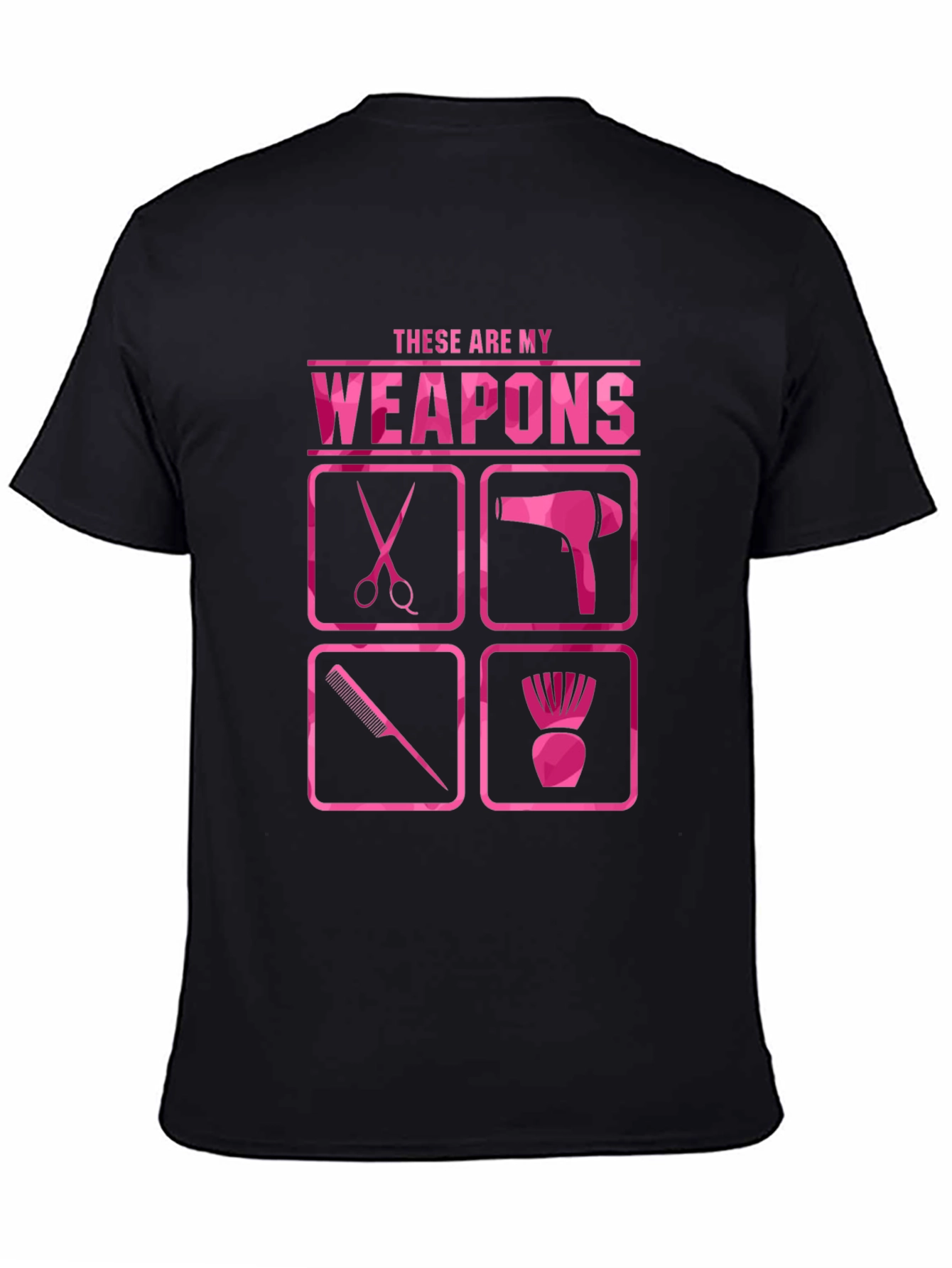 Black Hairstylist Weapons T-Shirt - Salon Life view 4