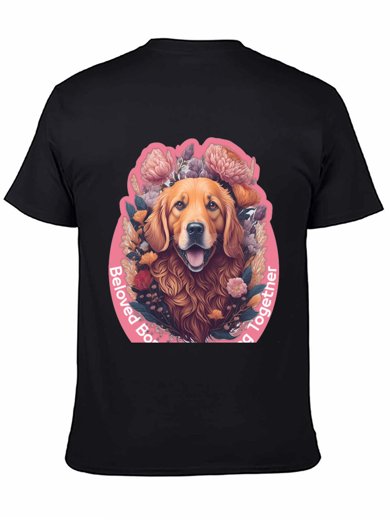 Black Beloved Dog Graphic Tee - Black Cotton Comfort view 4