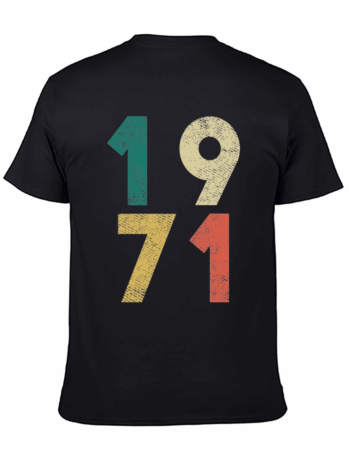 Black Retro 1971 T-Shirt - Vintage Style Birthday Tee view 4