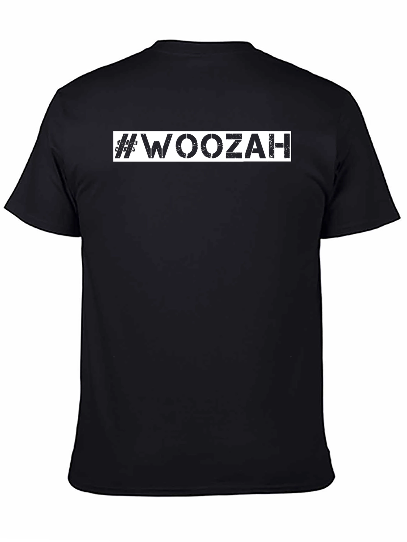 Black #Woozah Black Graphic T-Shirt - Men's Casual Tee view 4