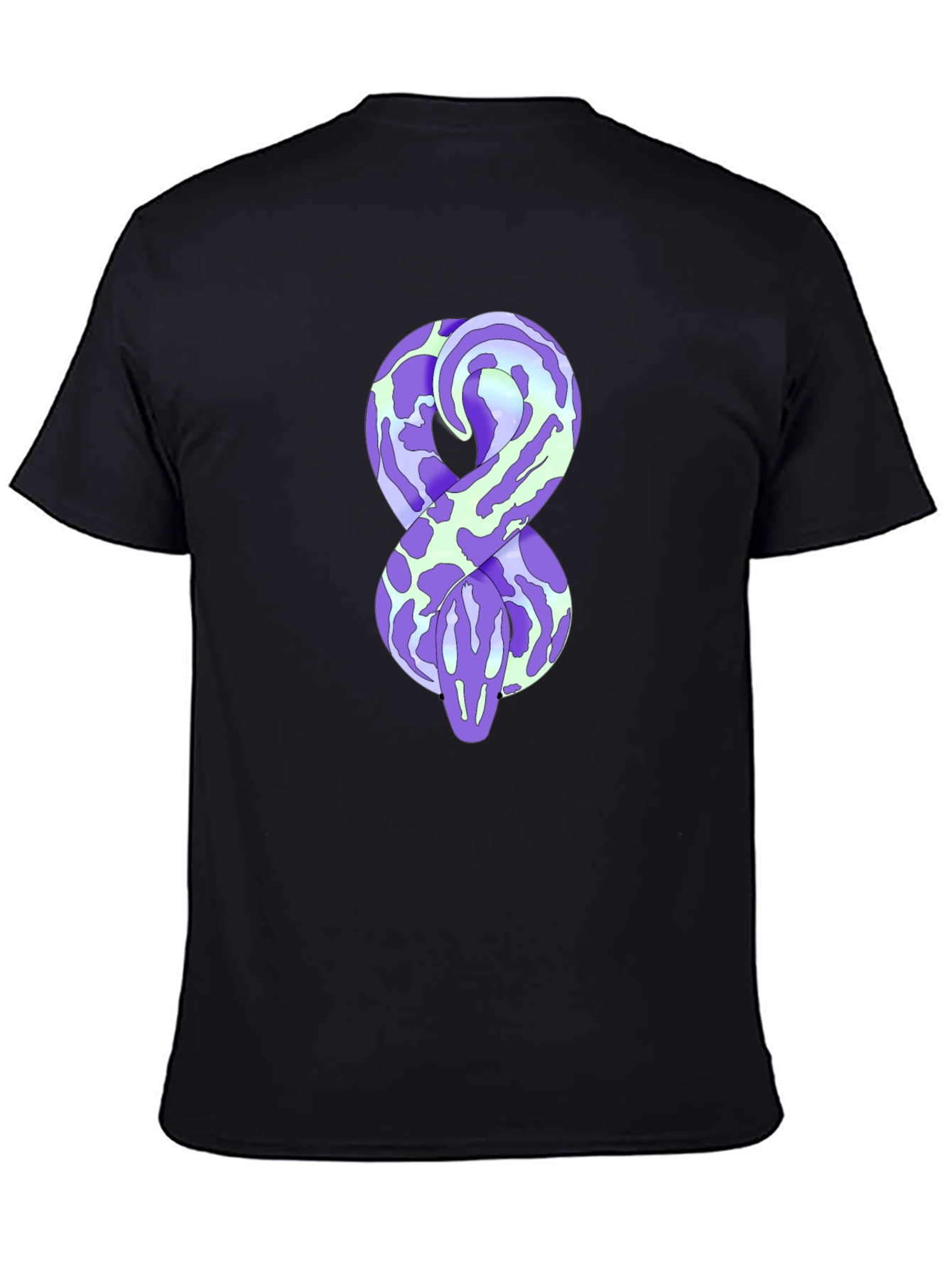 Black Snake Graphic Tee - Black Cotton Comfort view 4