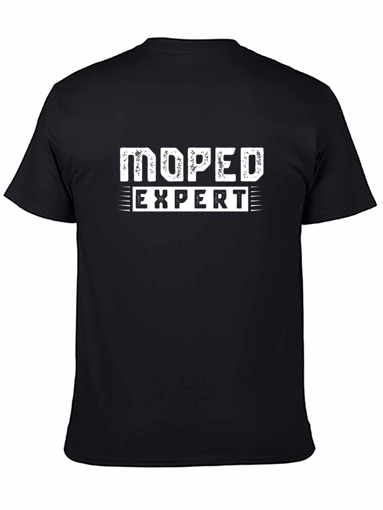 Black Moped Expert Graphic Tee - Black Cotton T-Shirt view 4