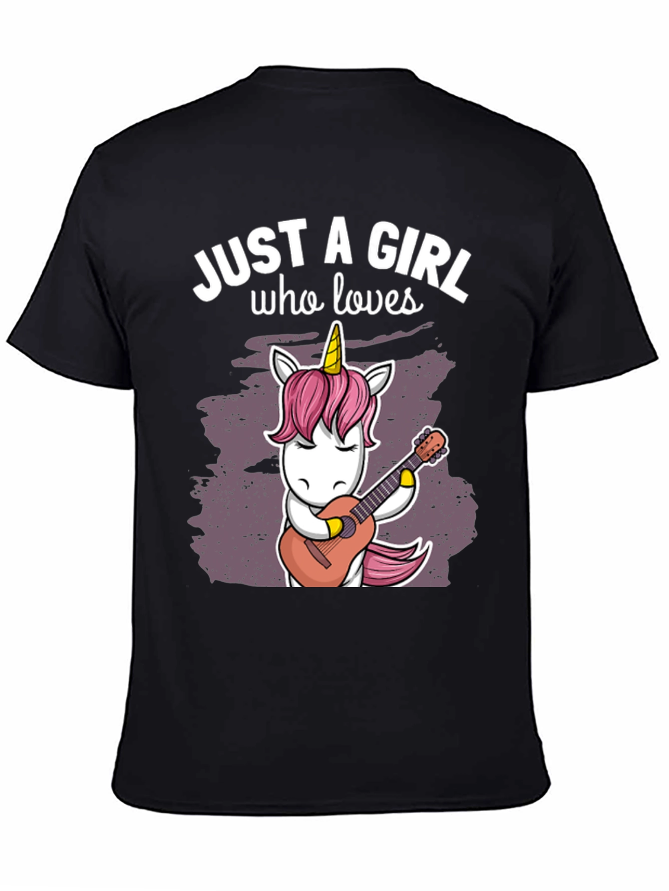 Just a Girl Who Loves Unicorns Guitar T-Shirt - 4