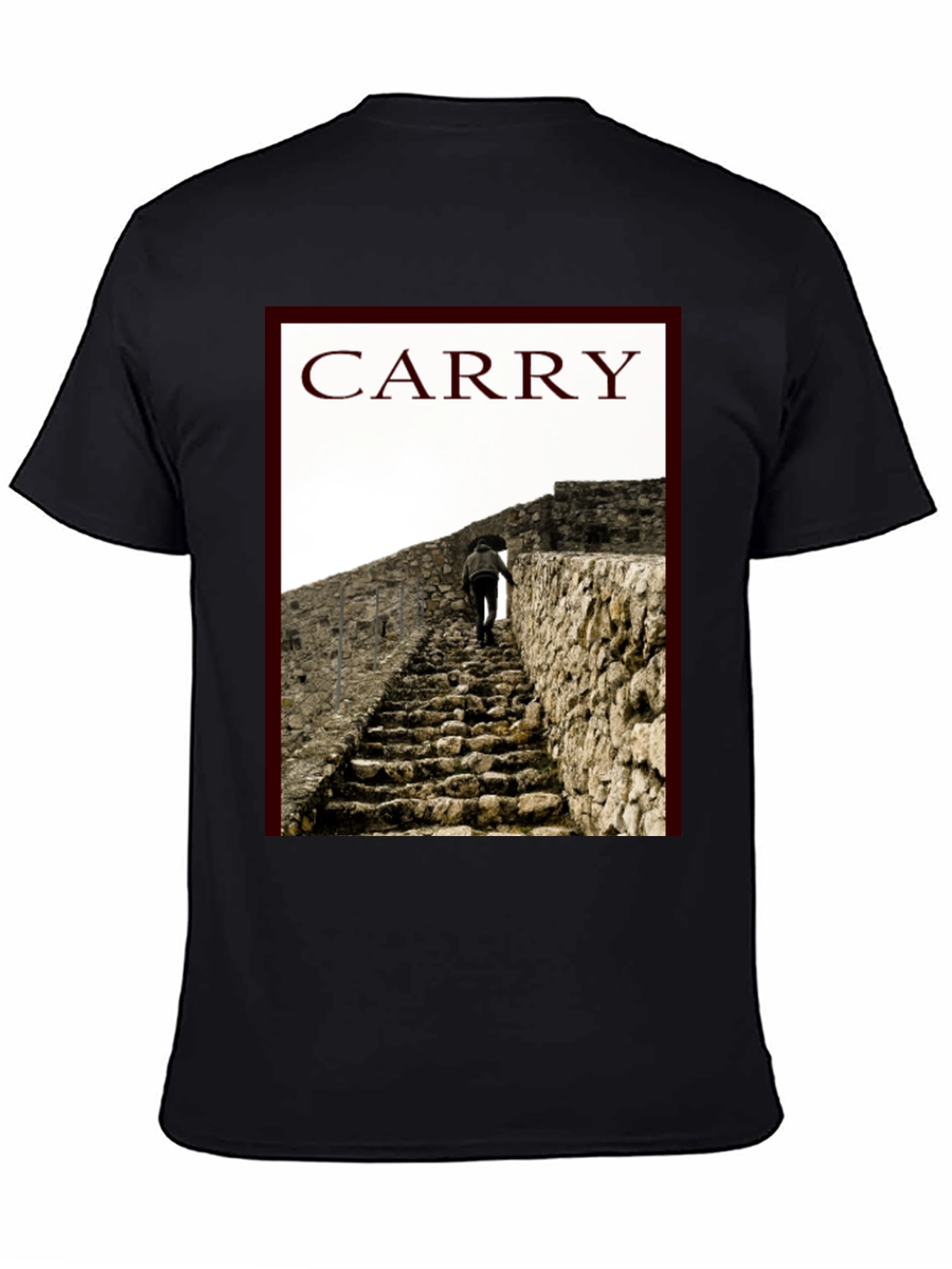 Black Carry Graphic Tee - Climb Your Way Up! view 4