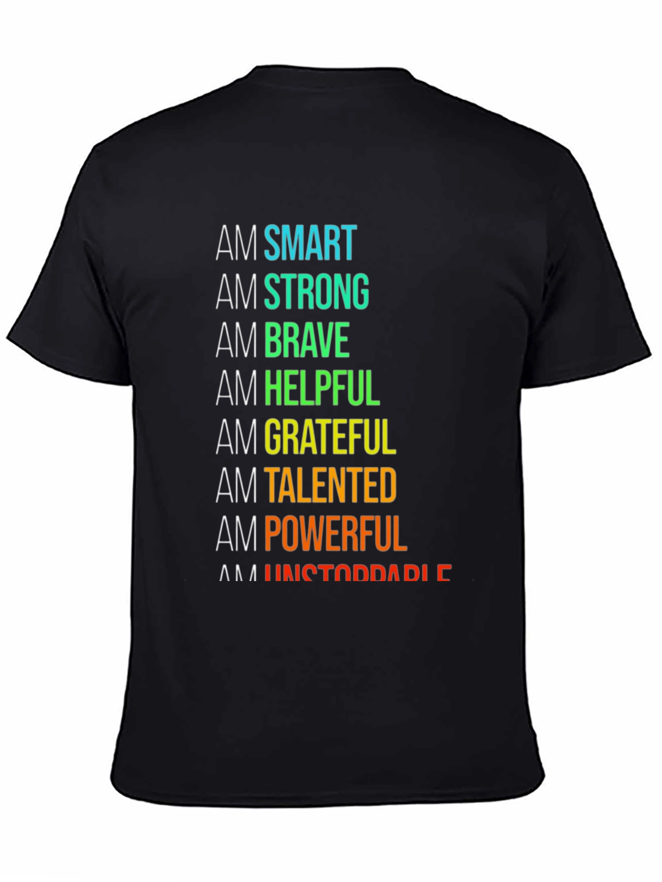 Black Affirmation T-Shirt: Smart, Strong, Brave & More! view 4