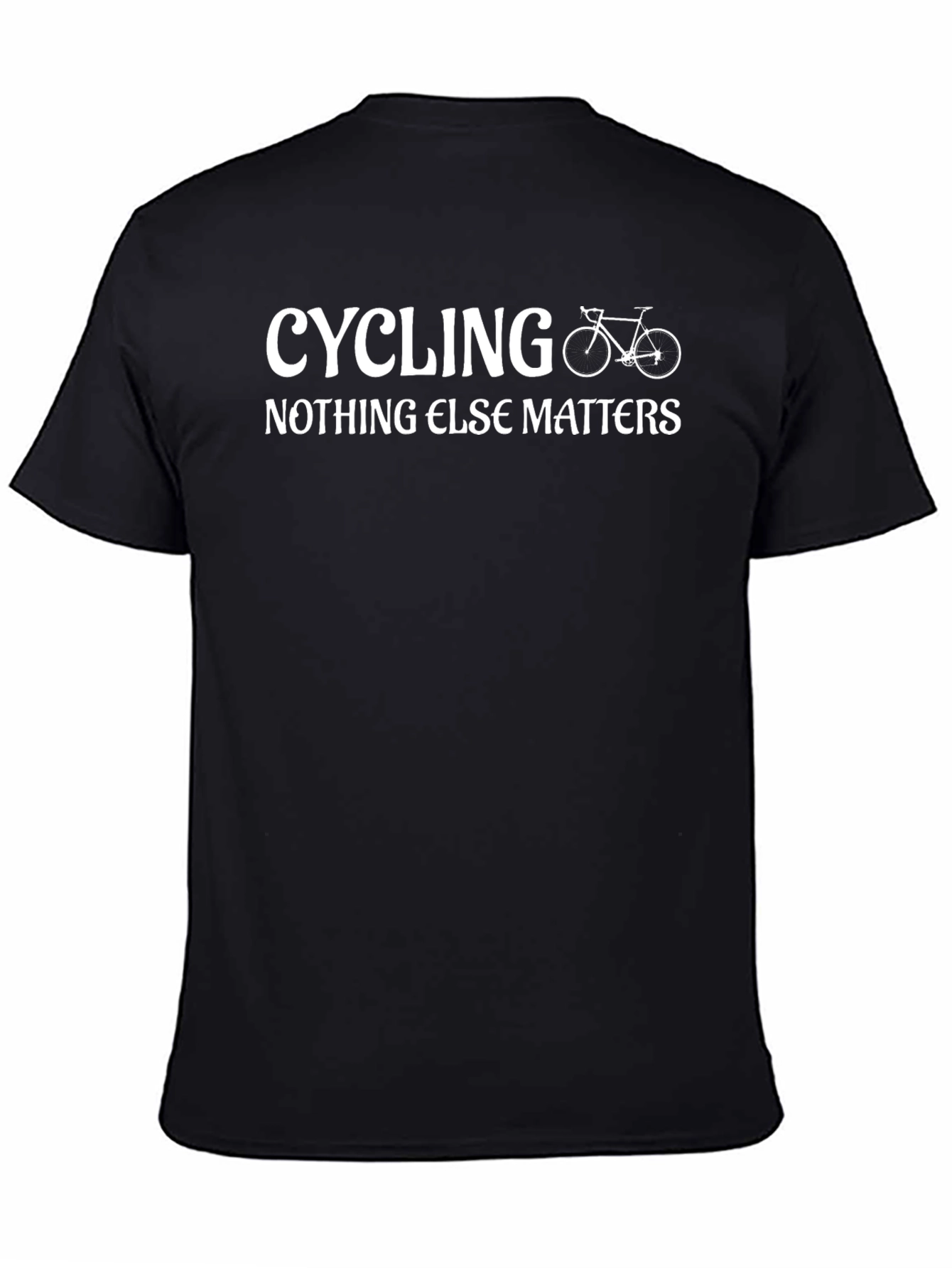 Black Cycling Nothing Else Matters Black T-Shirt view 4