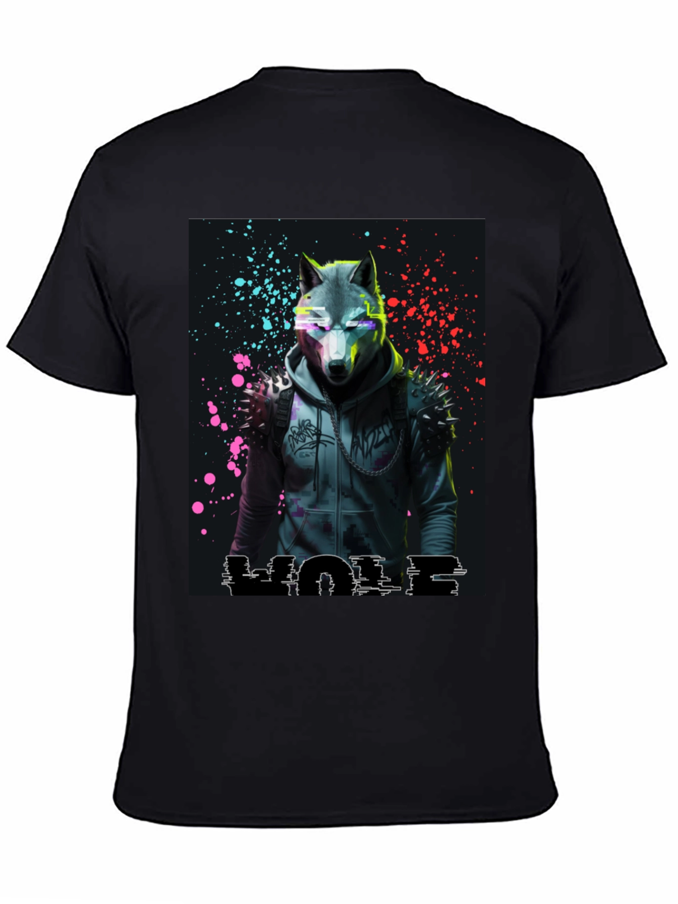 Black Wolf Graphic Tee - Urban Style view 4