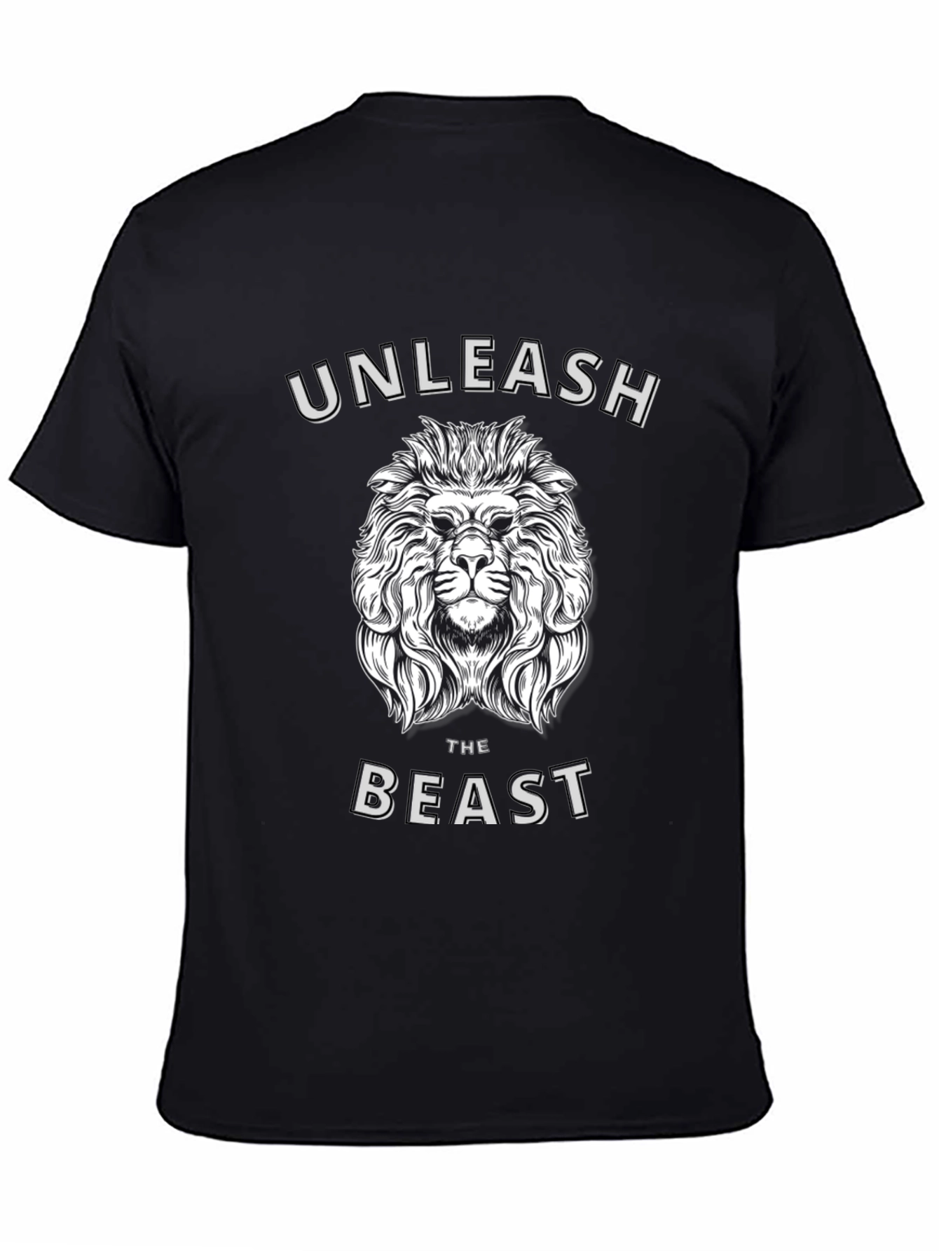 Black Unleash the Beast Lion Graphic T-Shirt - Mens view 4
