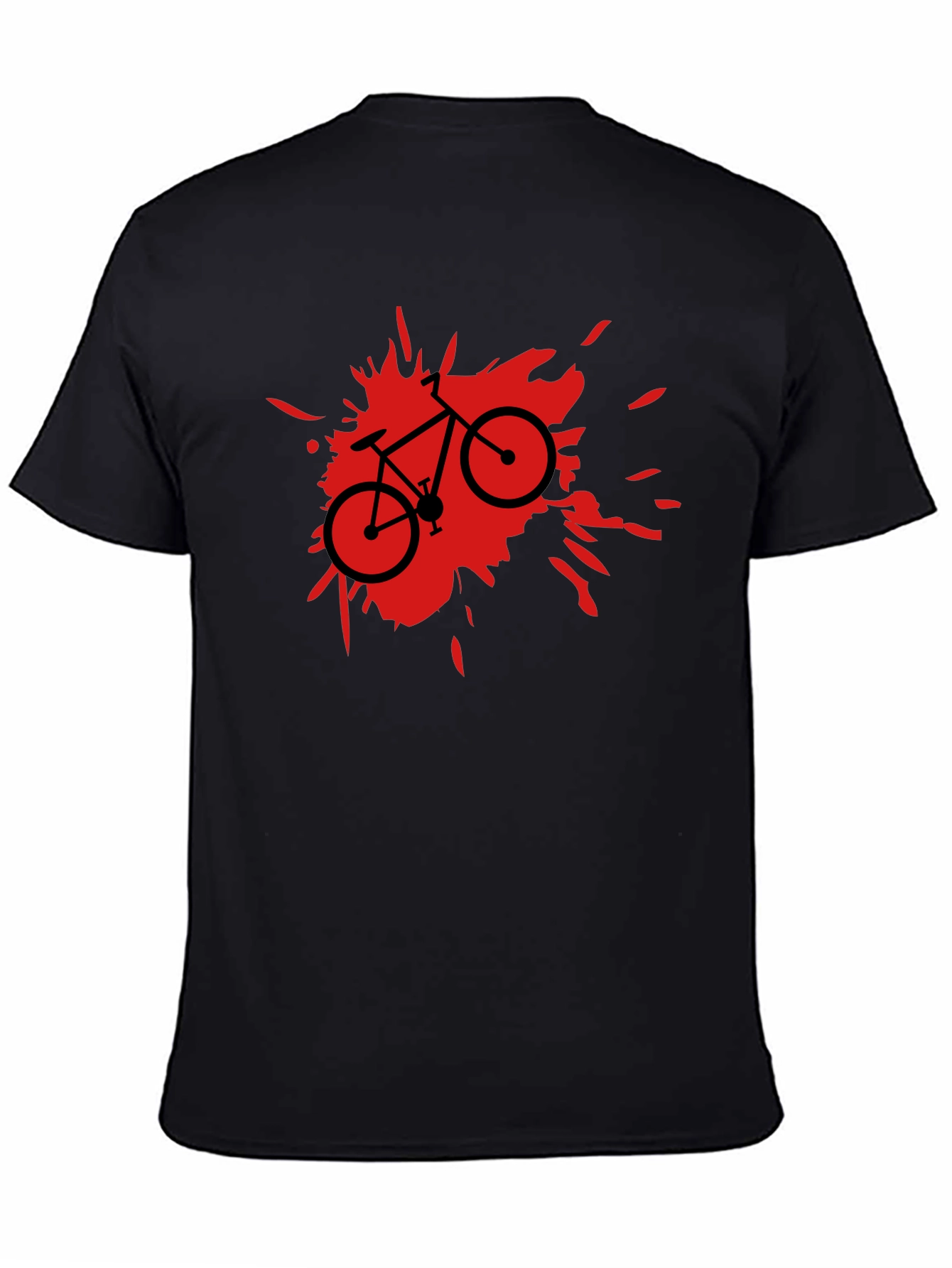 Black Bike Splash Graphic Tee - Cool Casual Wear view 4
