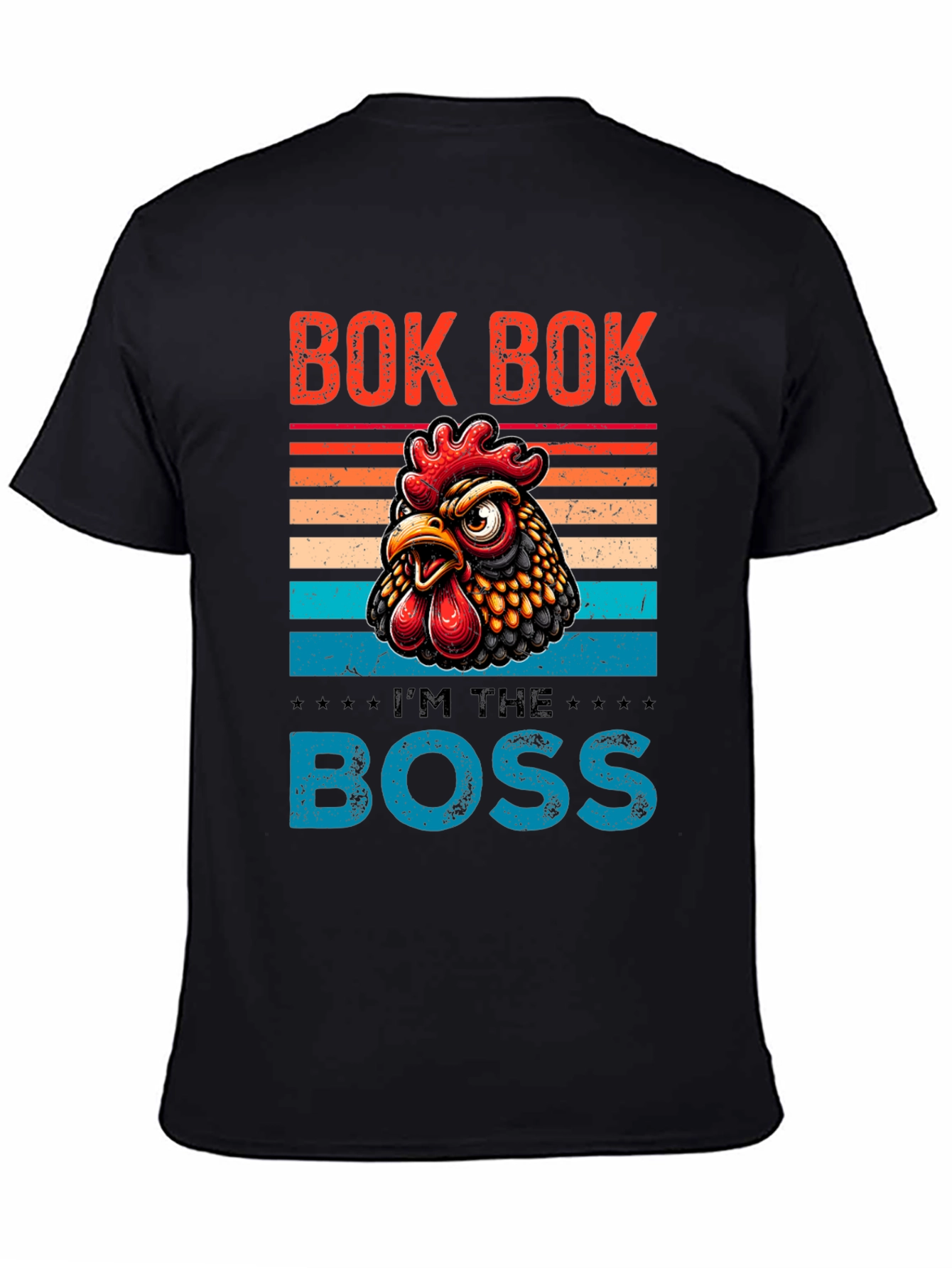 Black Bok Bok I'm the Boss Chicken Graphic Tee view 4