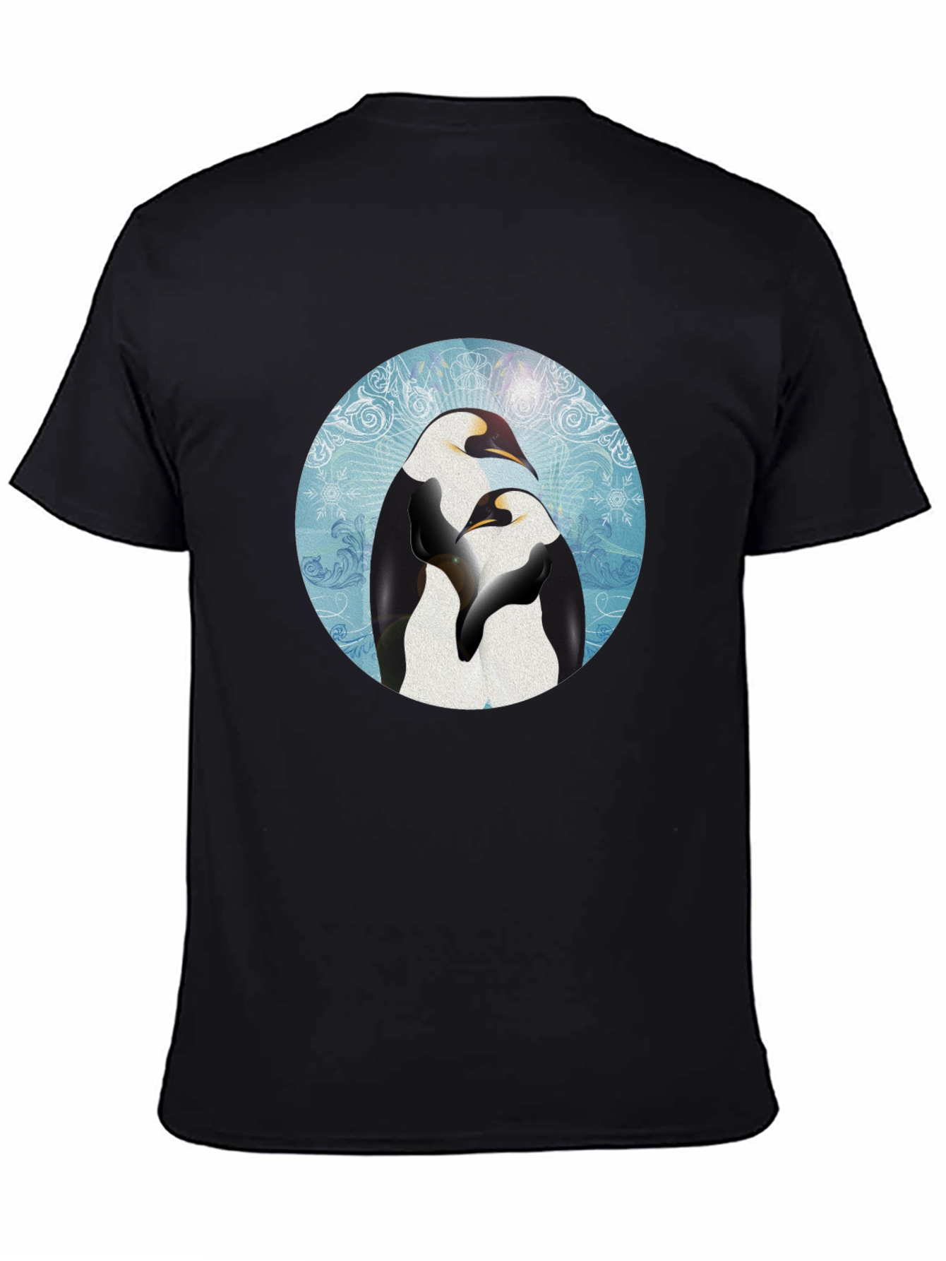 Black Penguin Love Graphic T-Shirt - Black view 4