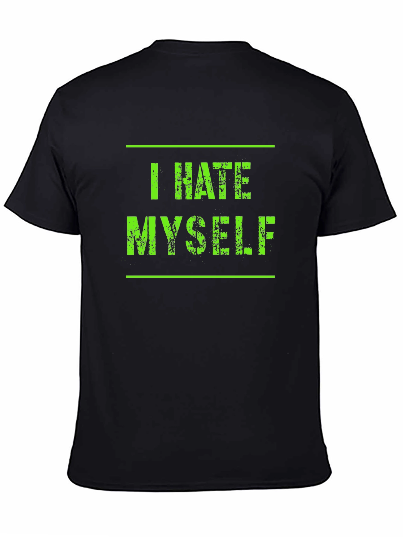 Black I Hate Myself Graphic Tee - Black view 4