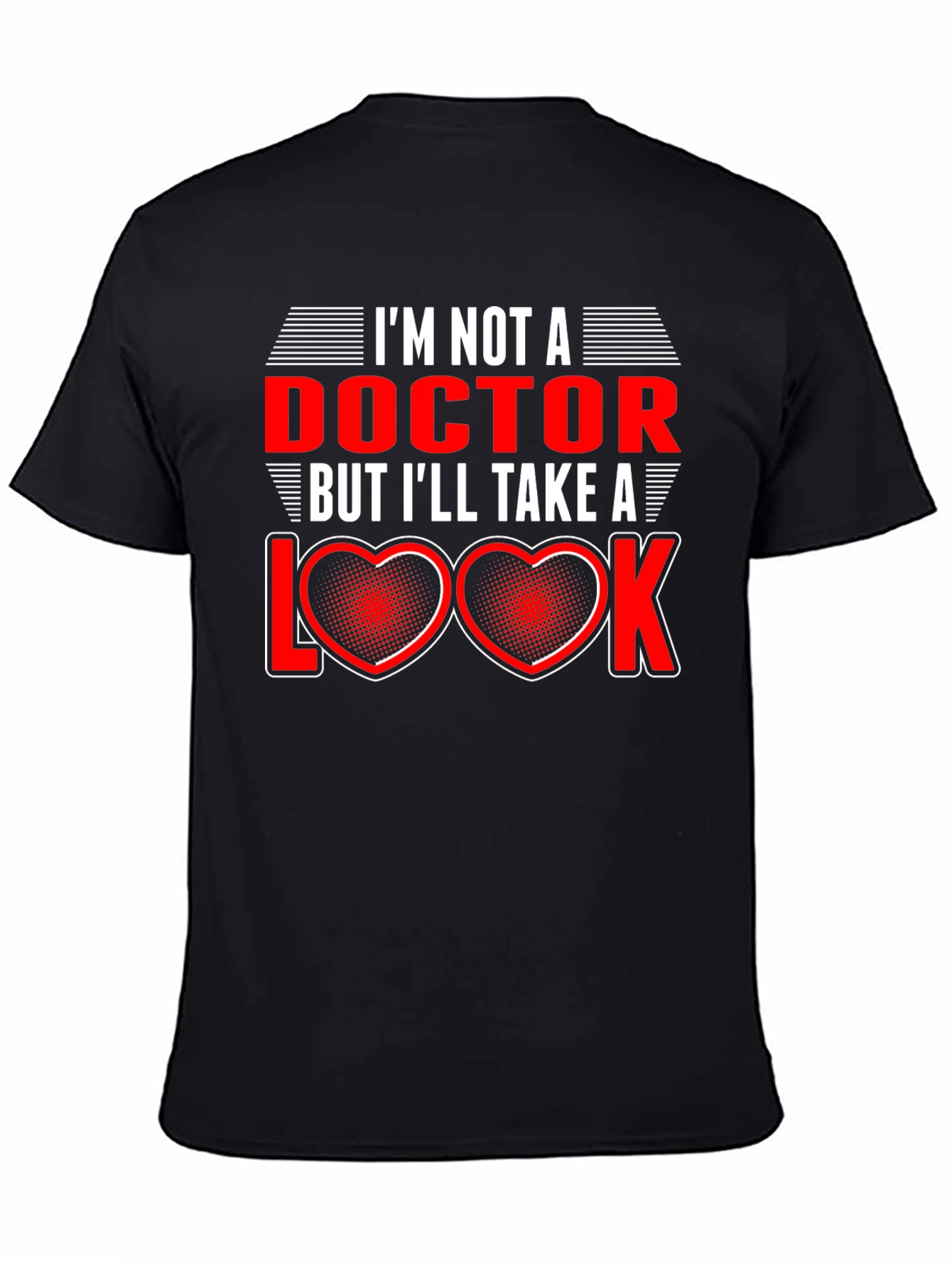 Black Funny Doctor Pun T-Shirt - I'll Take a Look! view 4