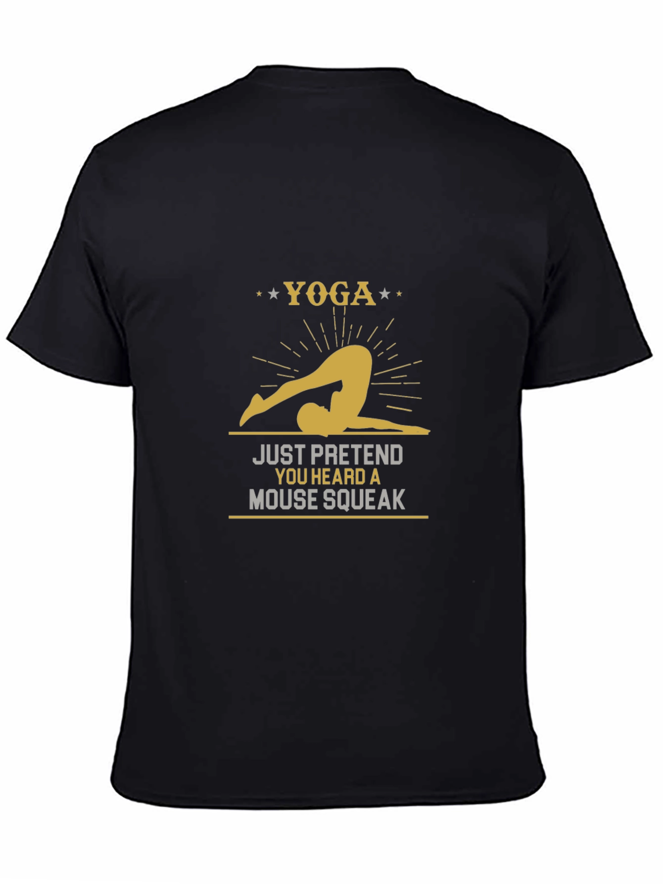 Black Yoga Mouse Squeak T-Shirt view 4