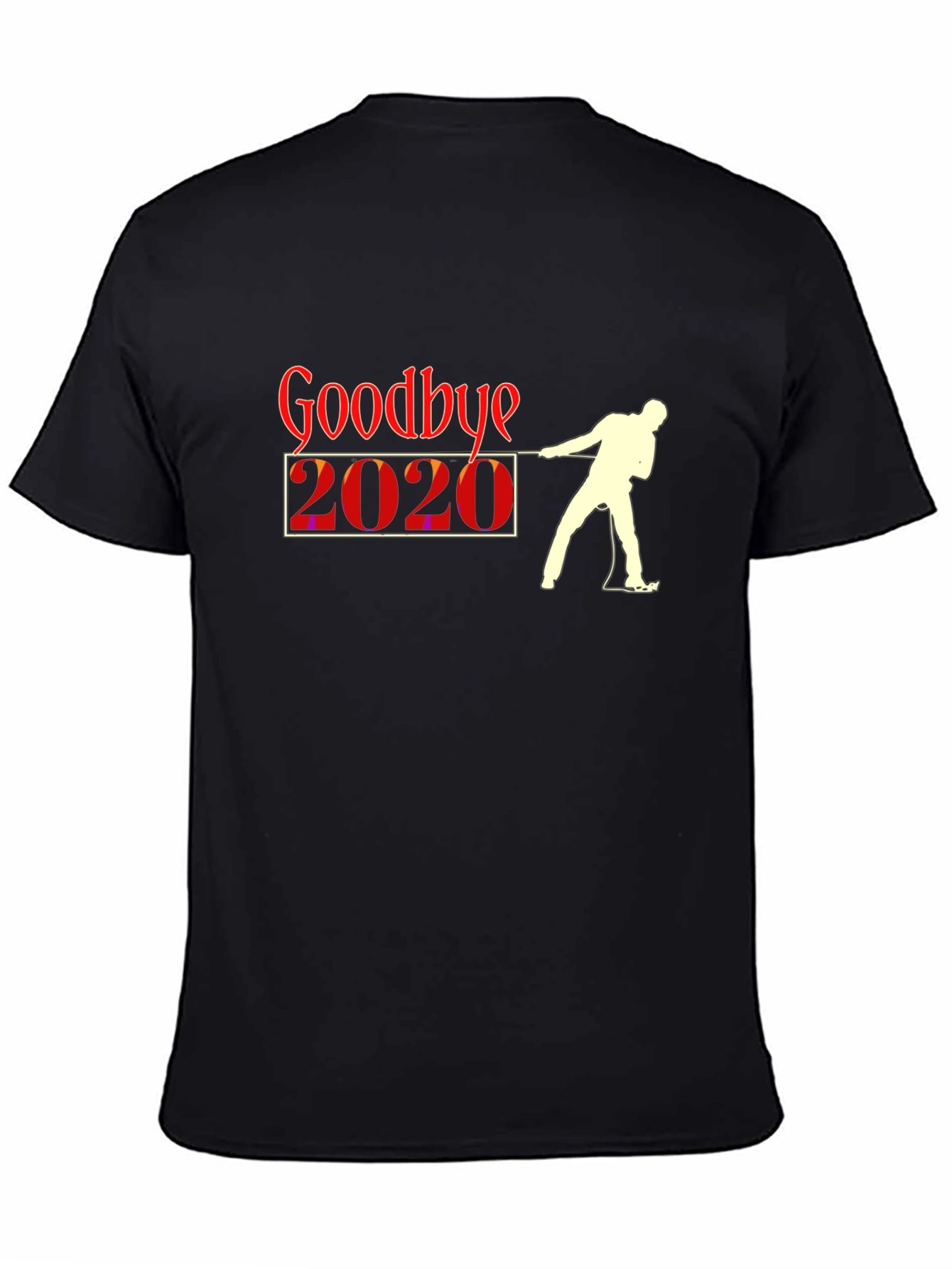 Black Goodbye 2020 Black Graphic T-Shirt view 4
