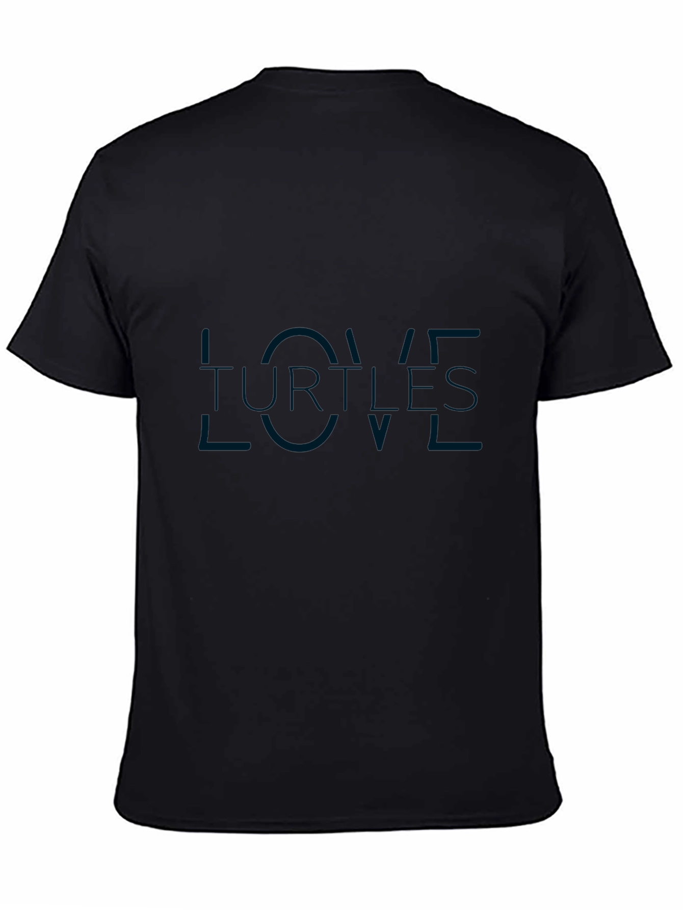Black Love Turtles Graphic Tee - Black view 4