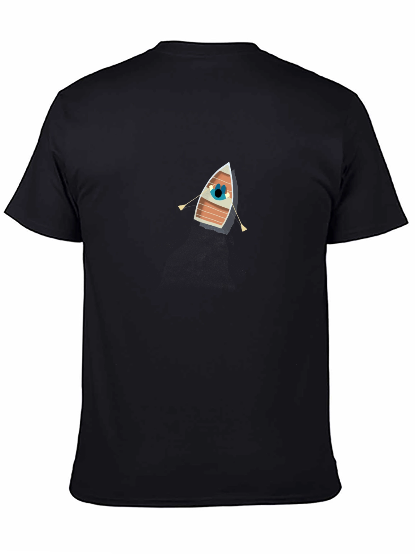 Black Rowboat Graphic Black Tee view 4
