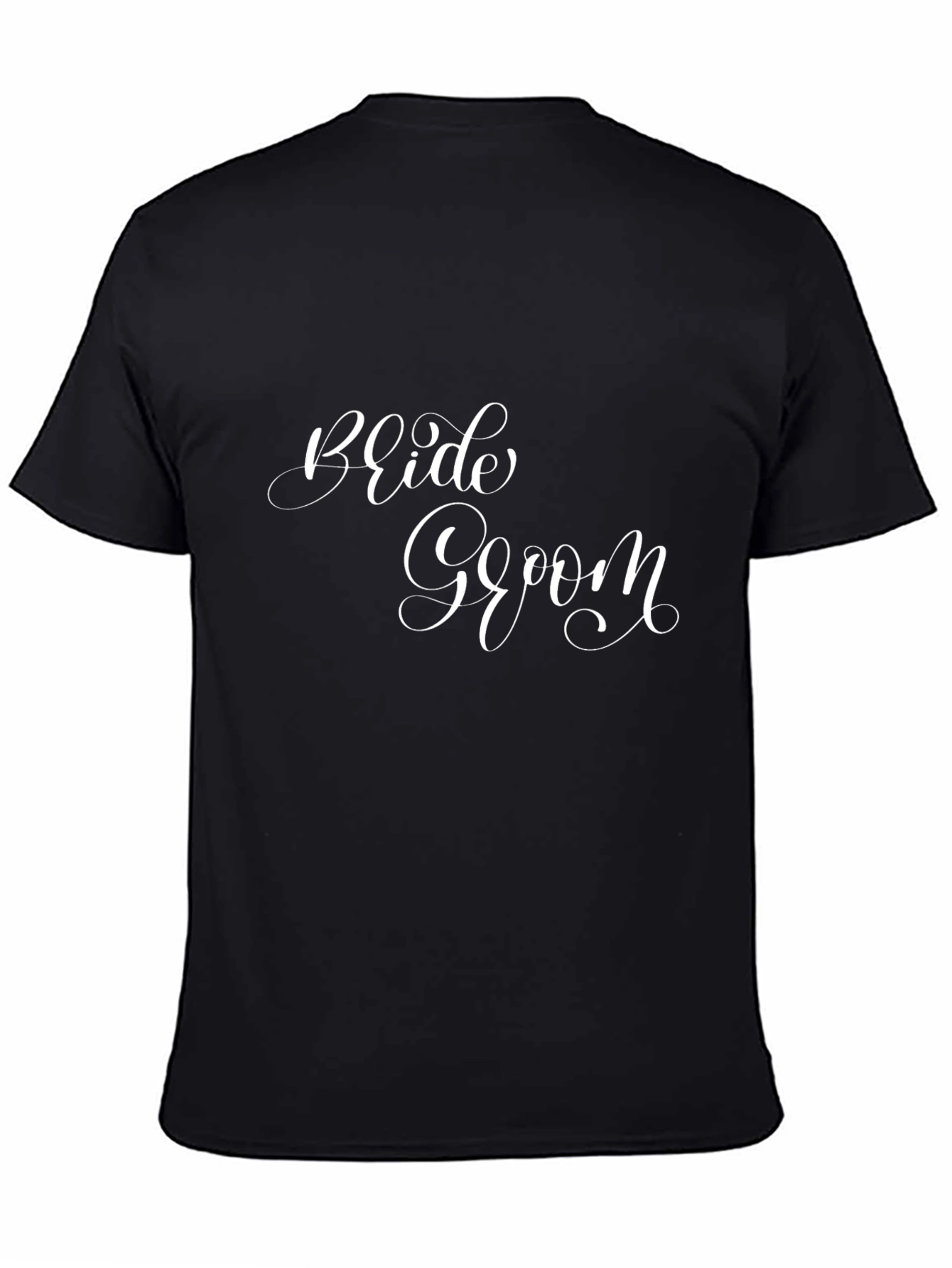 Black Bride Groom Matching T-Shirt view 4