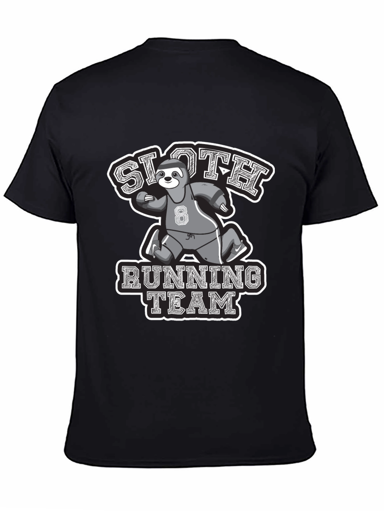 Black Sloth Running Team Graphic Tee view 4