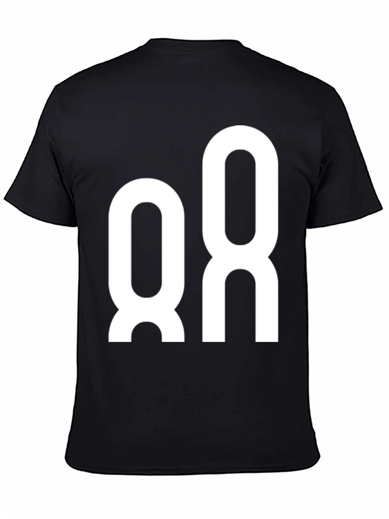 Black Modern White Graphic Tee view 4