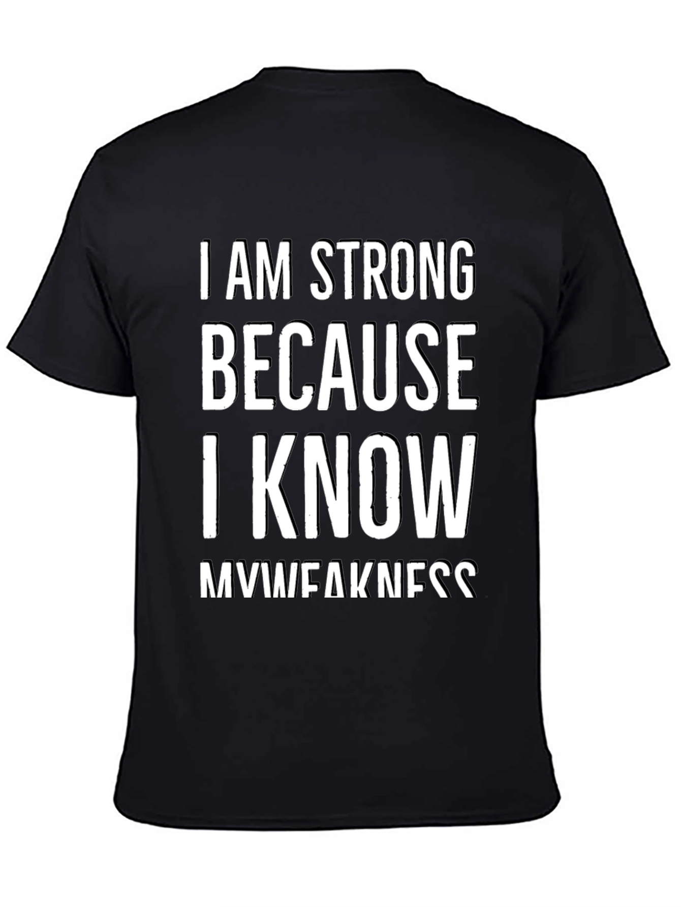 Black I Am Strong Men's Graphic T-Shirt view 4