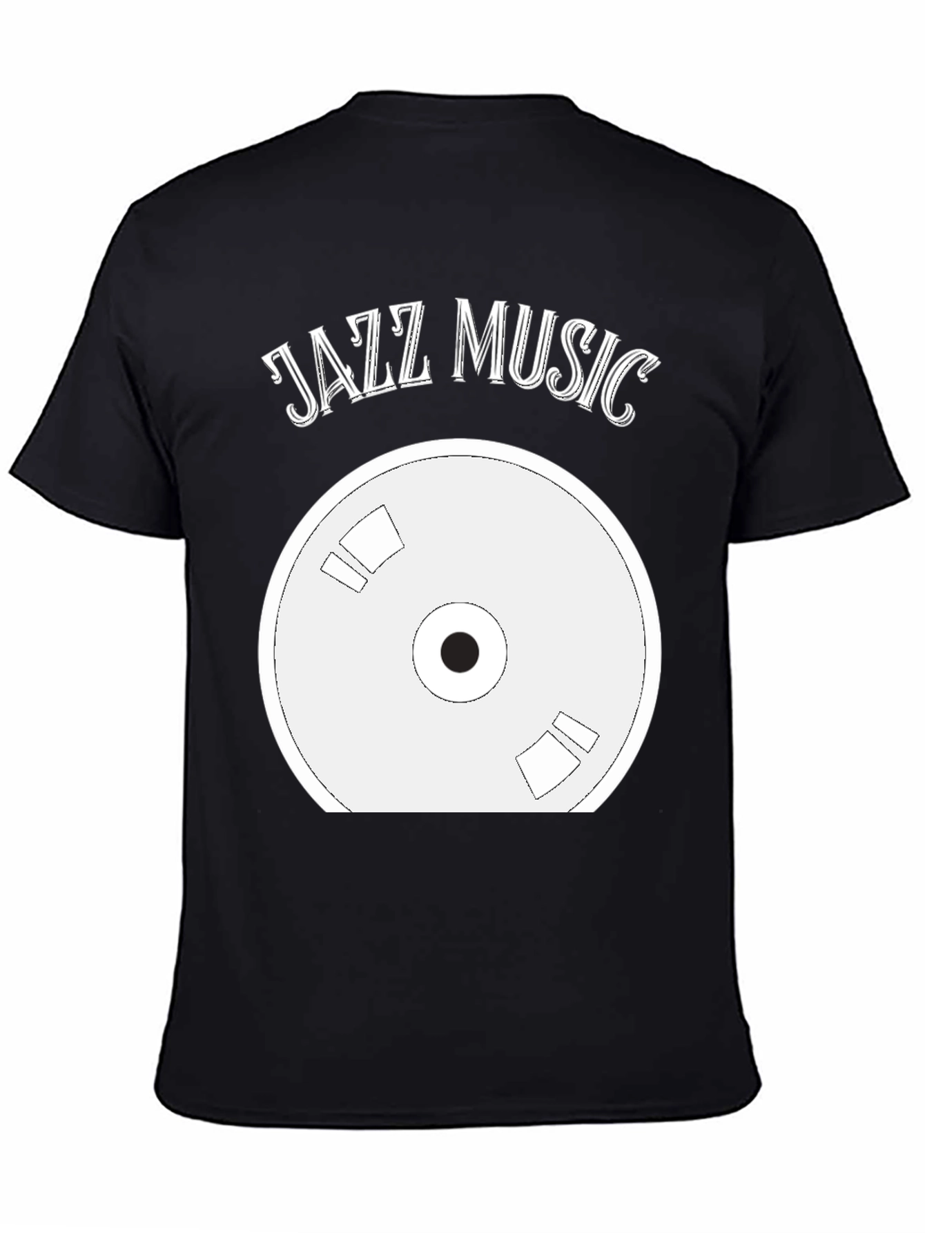 Black Jazz Music Record T-Shirt - Cool Music Lover Tee view 4
