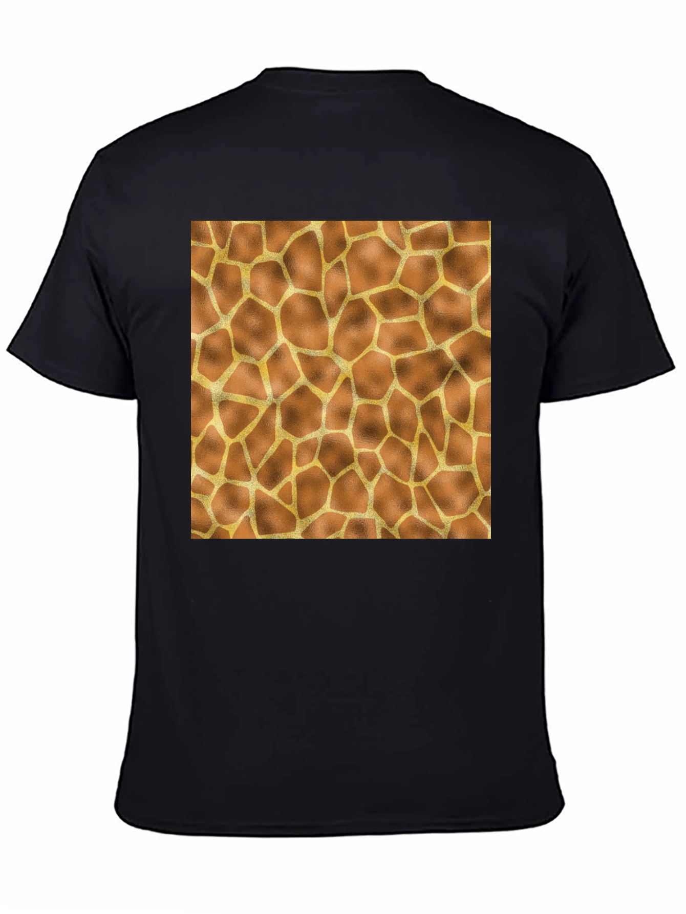 Black Giraffe Print Tee - Stylish Animal Pattern T-Shirt view 4