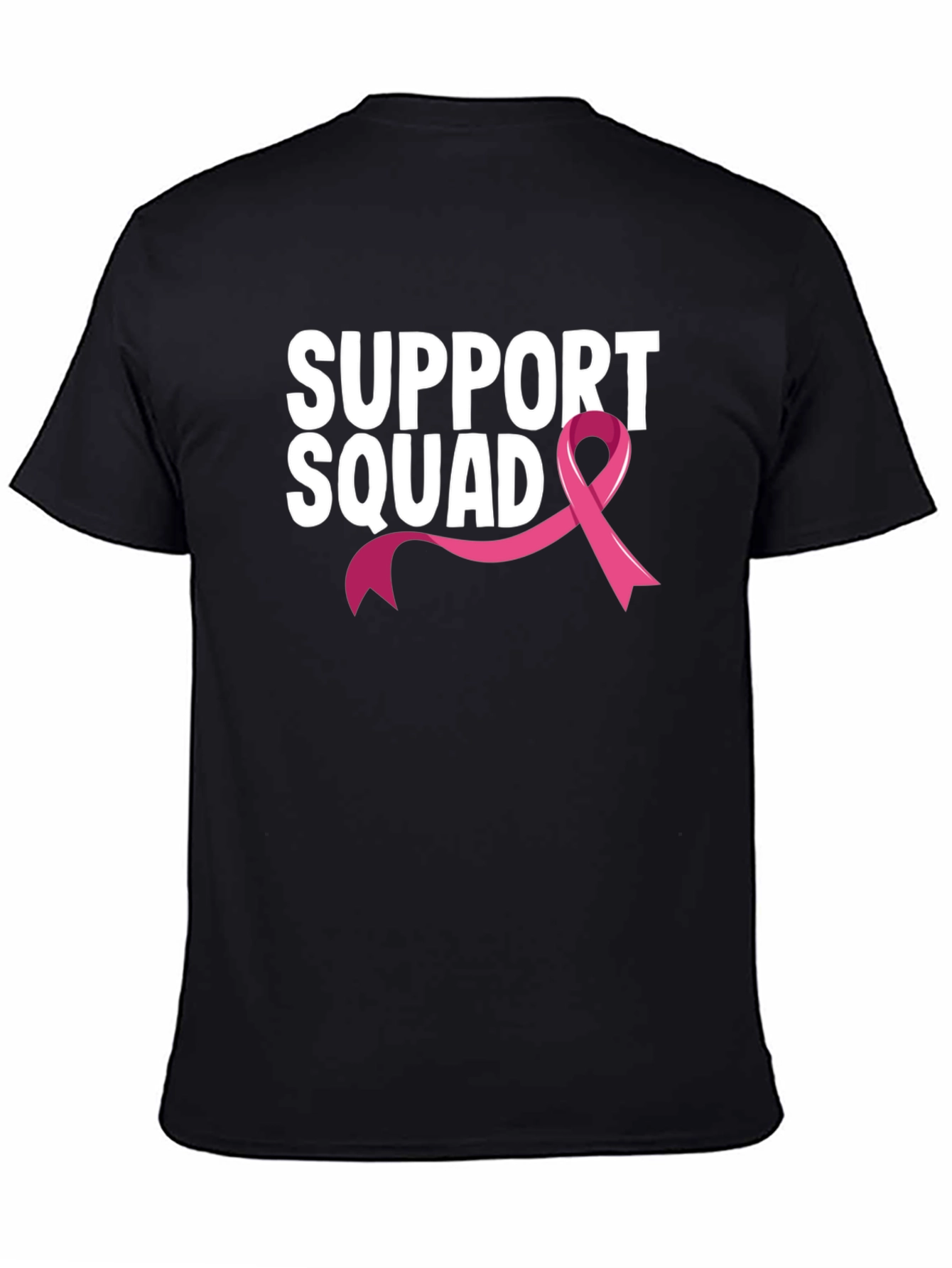Black Support Squad Breast Cancer Awareness T-Shirt view 4