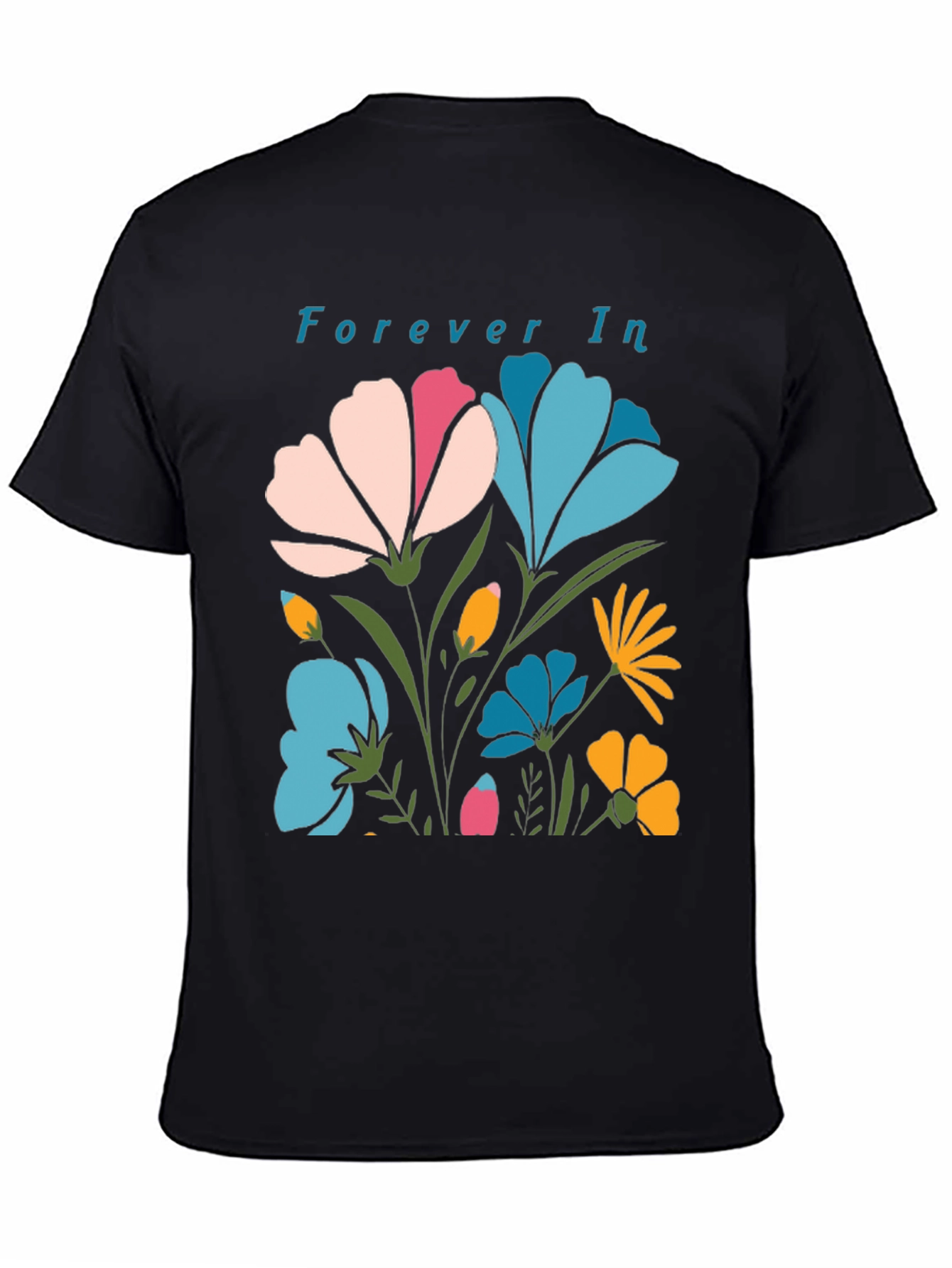 Black Forever In Floral T-Shirt view 4