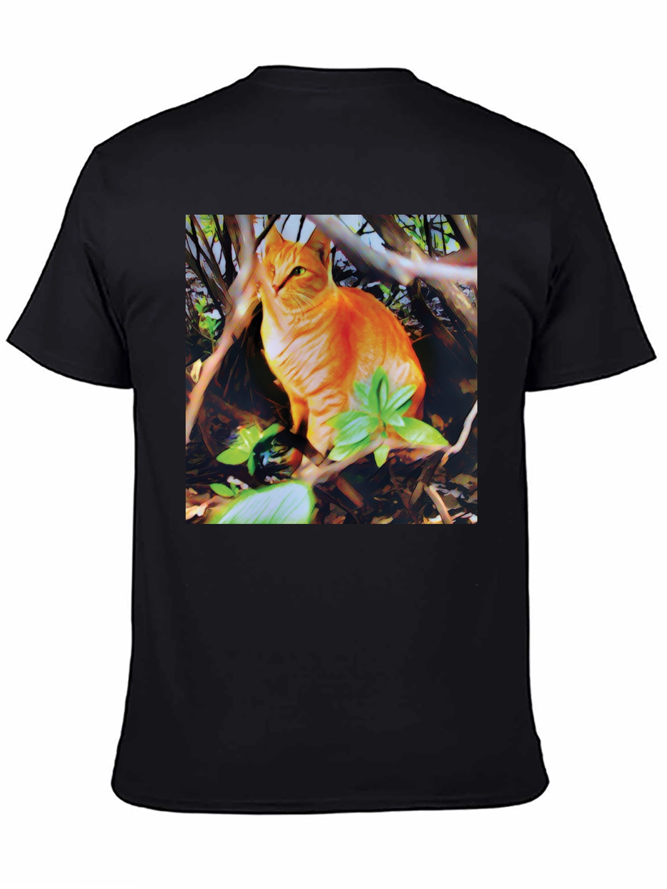 Black Ginger Cat T-Shirt: Stylish Graphic Tee for Cat Lovers view 4