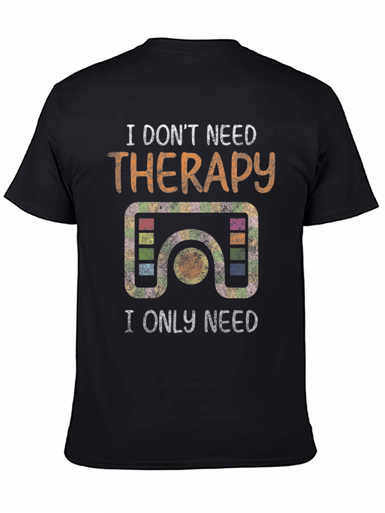 Black I Don't Need Therapy T-Shirt - Pool Lover Tee view 4