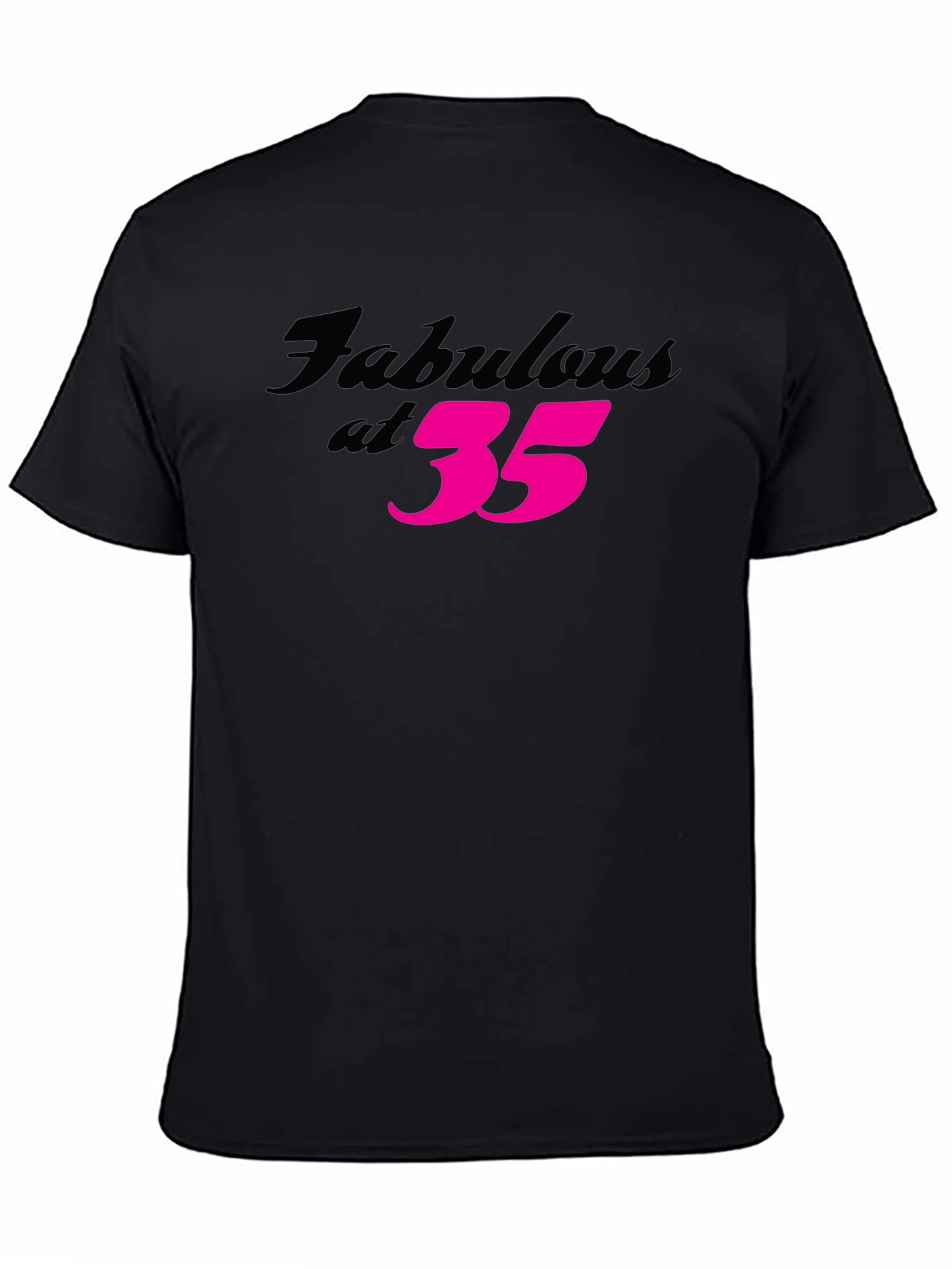 Black Fabulous at 35 Birthday T-Shirt view 4